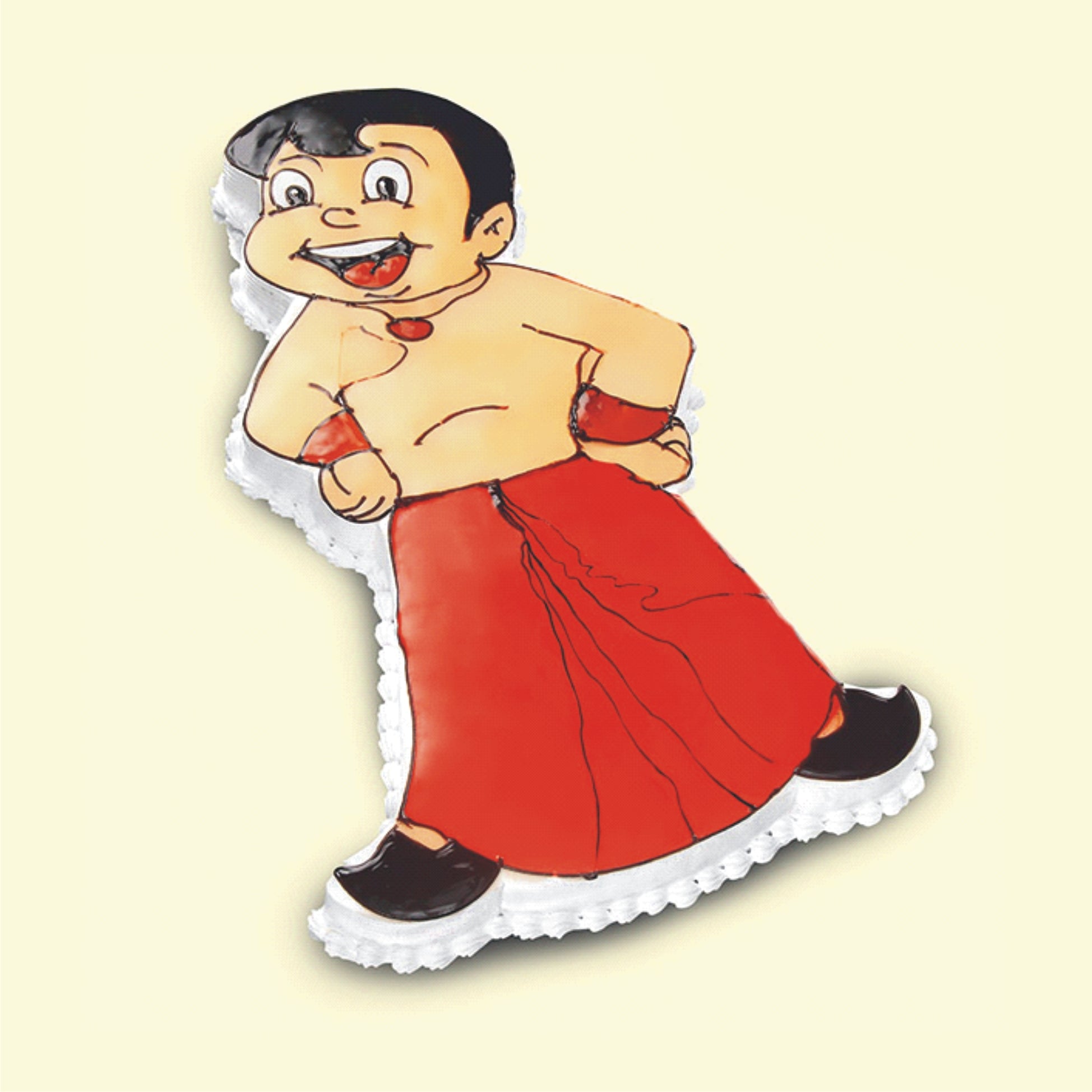 CHOTA BHEEM SHAPE FANCY CAKE-21