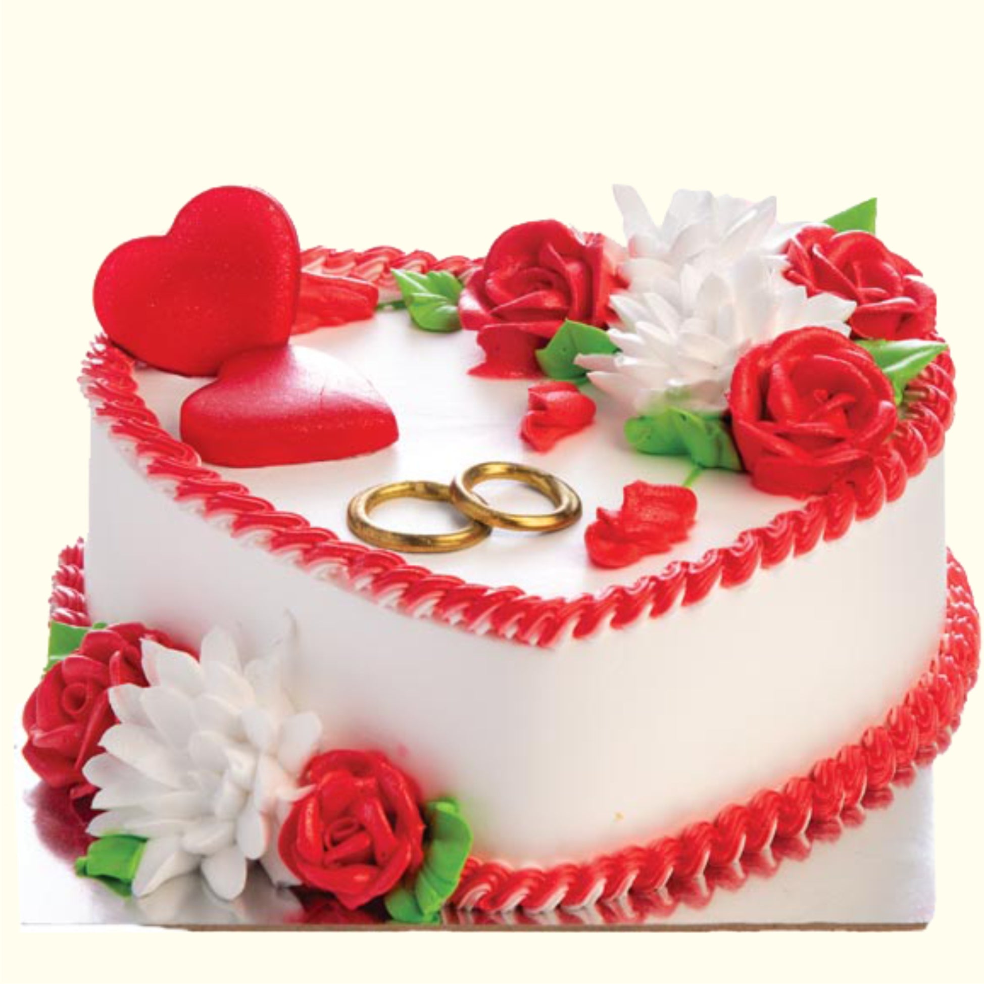 HEART SHAPE DESIGN FANCY CAKE-52