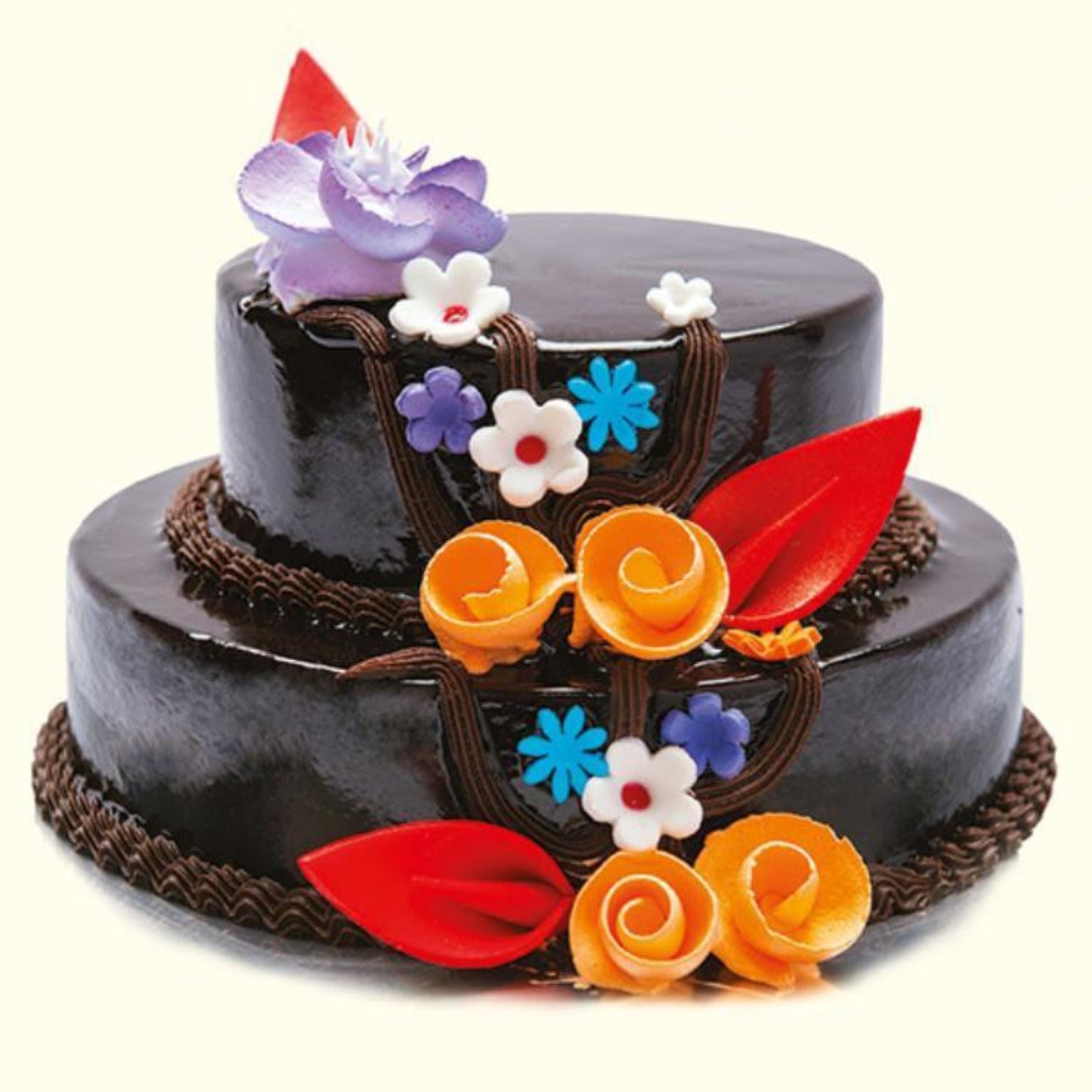 DOUBLE LAYER CHOCOLATE FANCY CAKE-57
