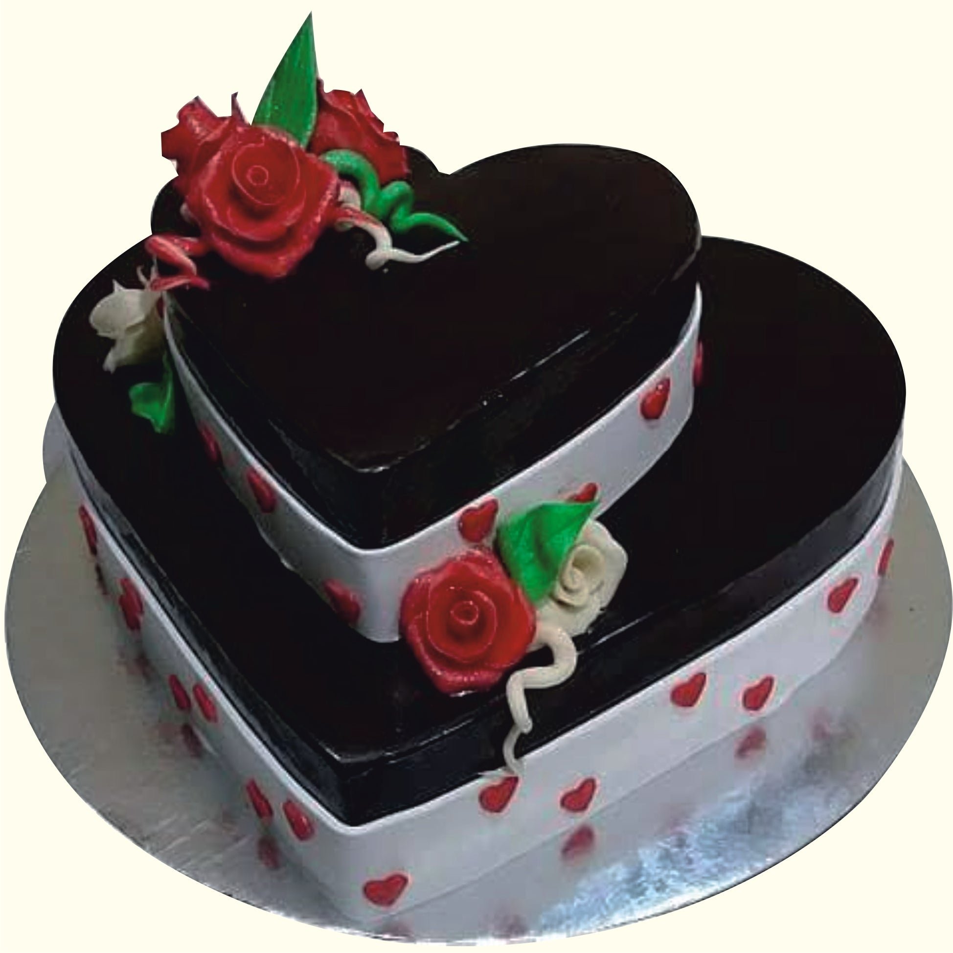 TWO TIER CHOCOLATE FANCY CAKE-73