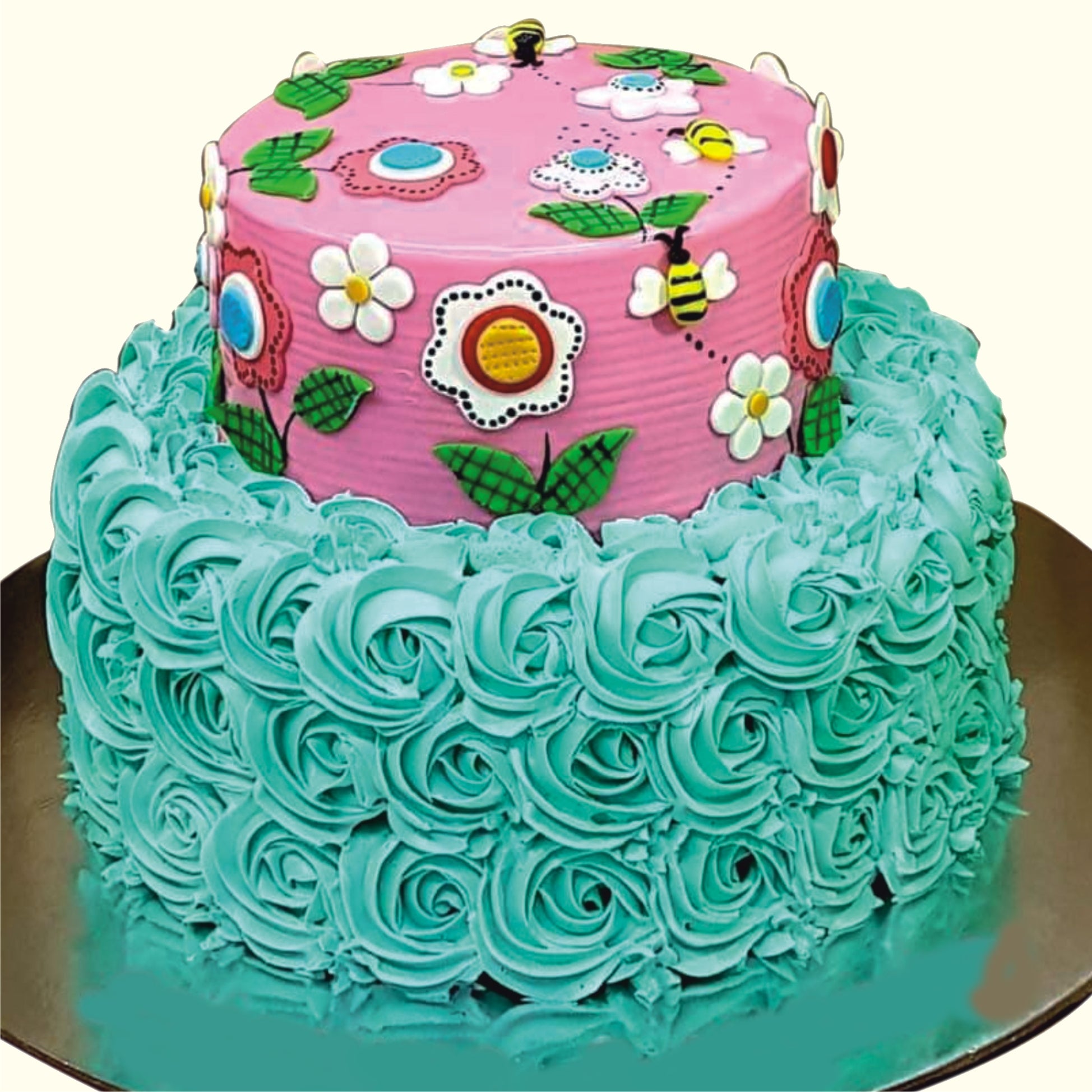 FANCY TWO TIRE FANCY CAKE-A74