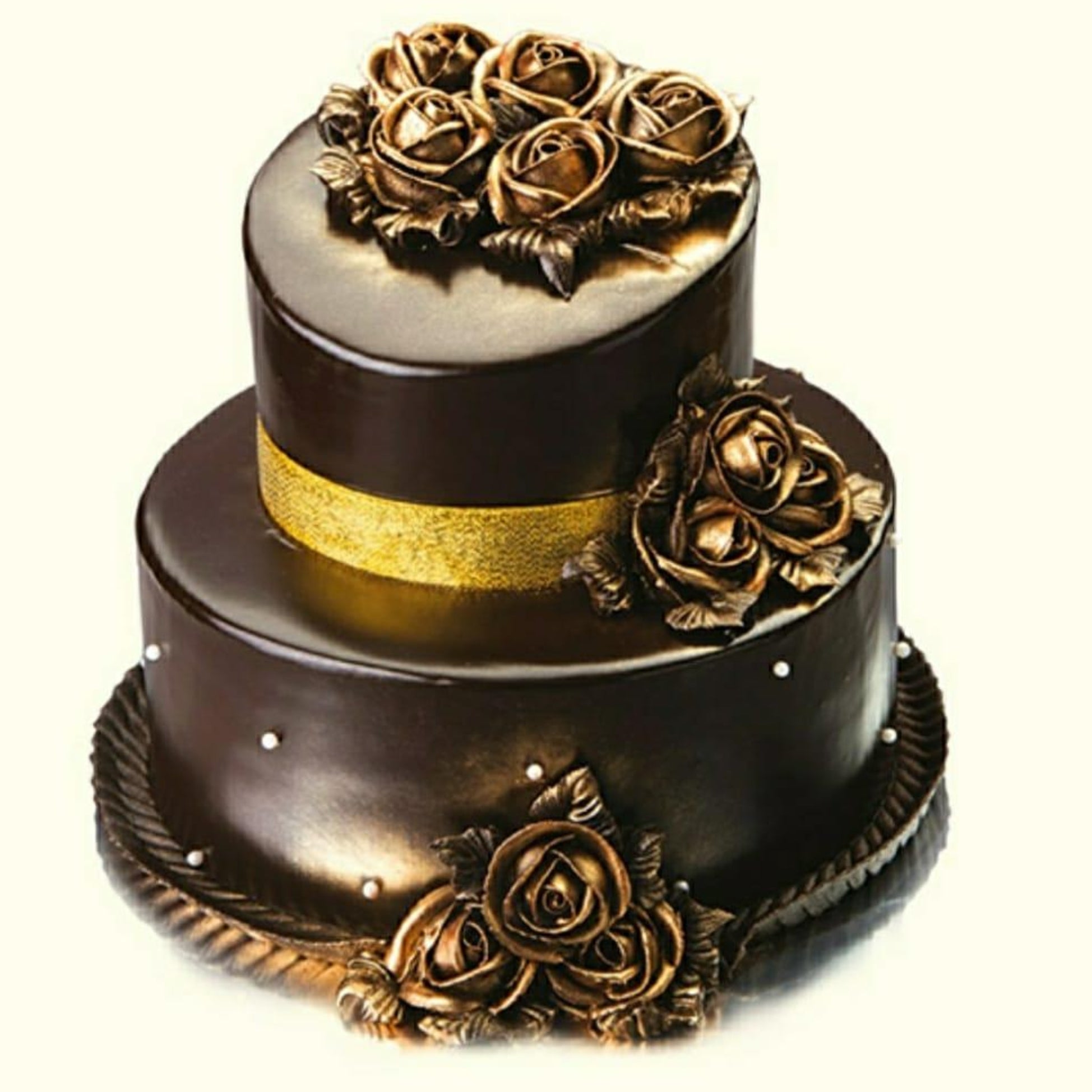 RICE CHOCOLATE DOUBLE LAYER FANCY CAKE-77