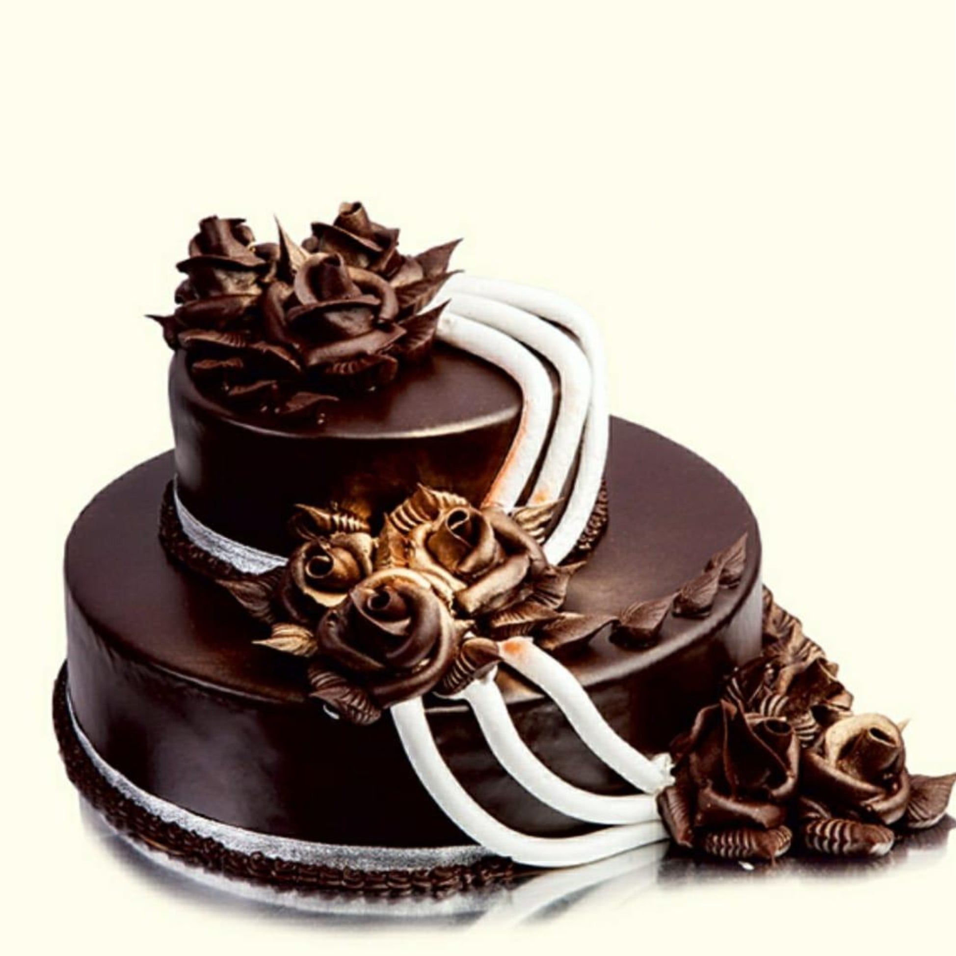 CHOCOLATE TWO TIRE FANCY CAKE-78