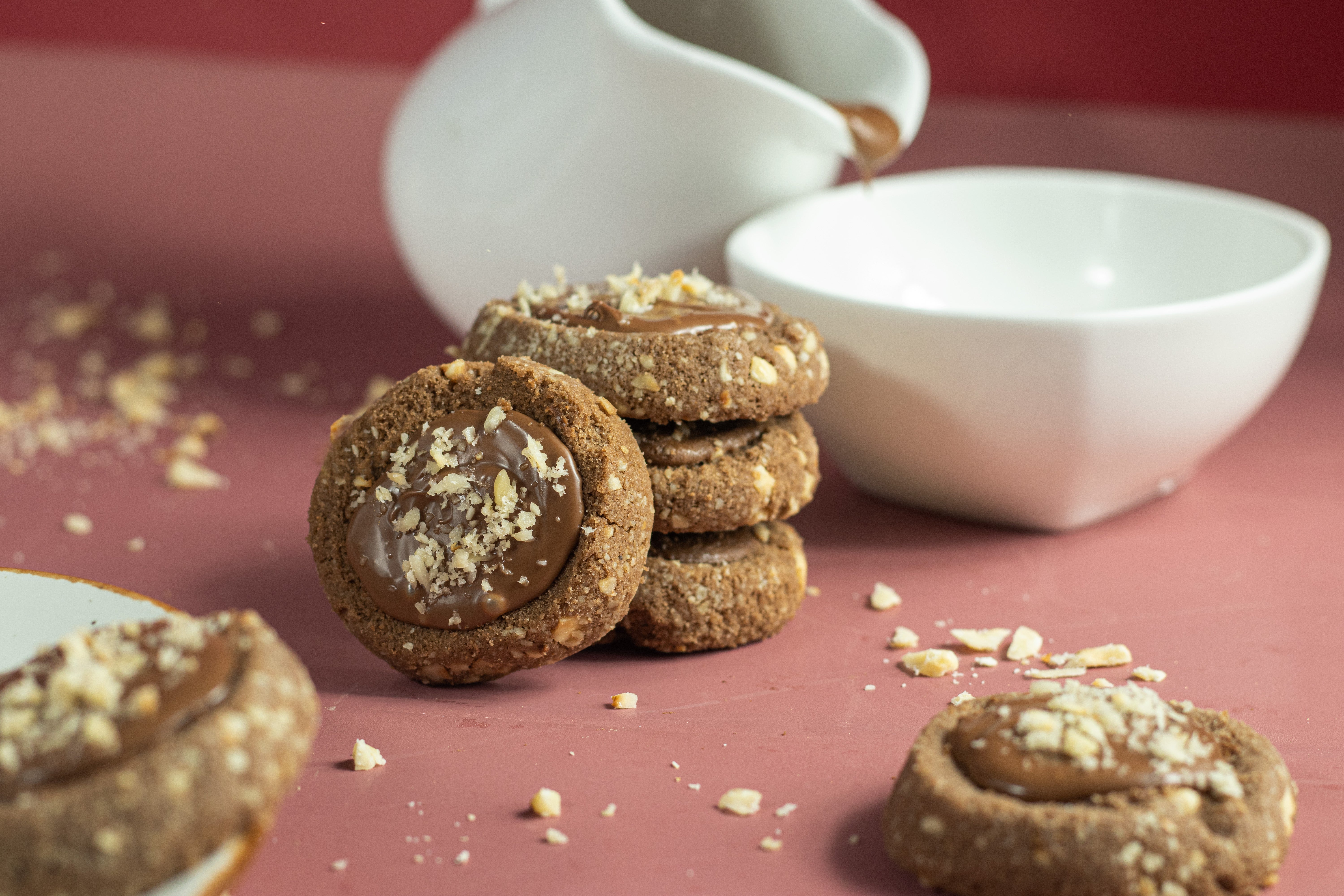 Nutella Filled Chocolate Cookies