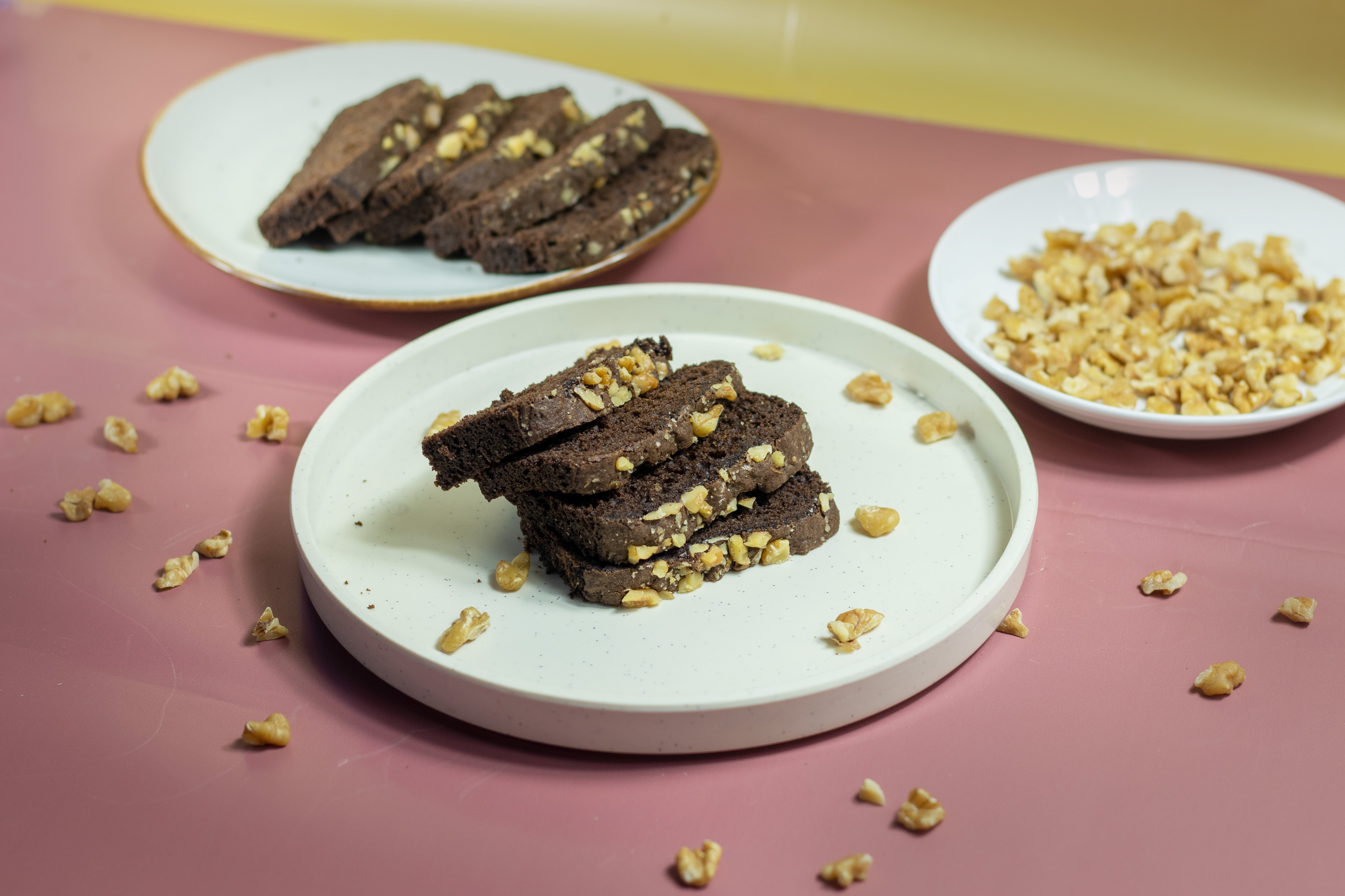 Chocolate Walnut Slice Cake