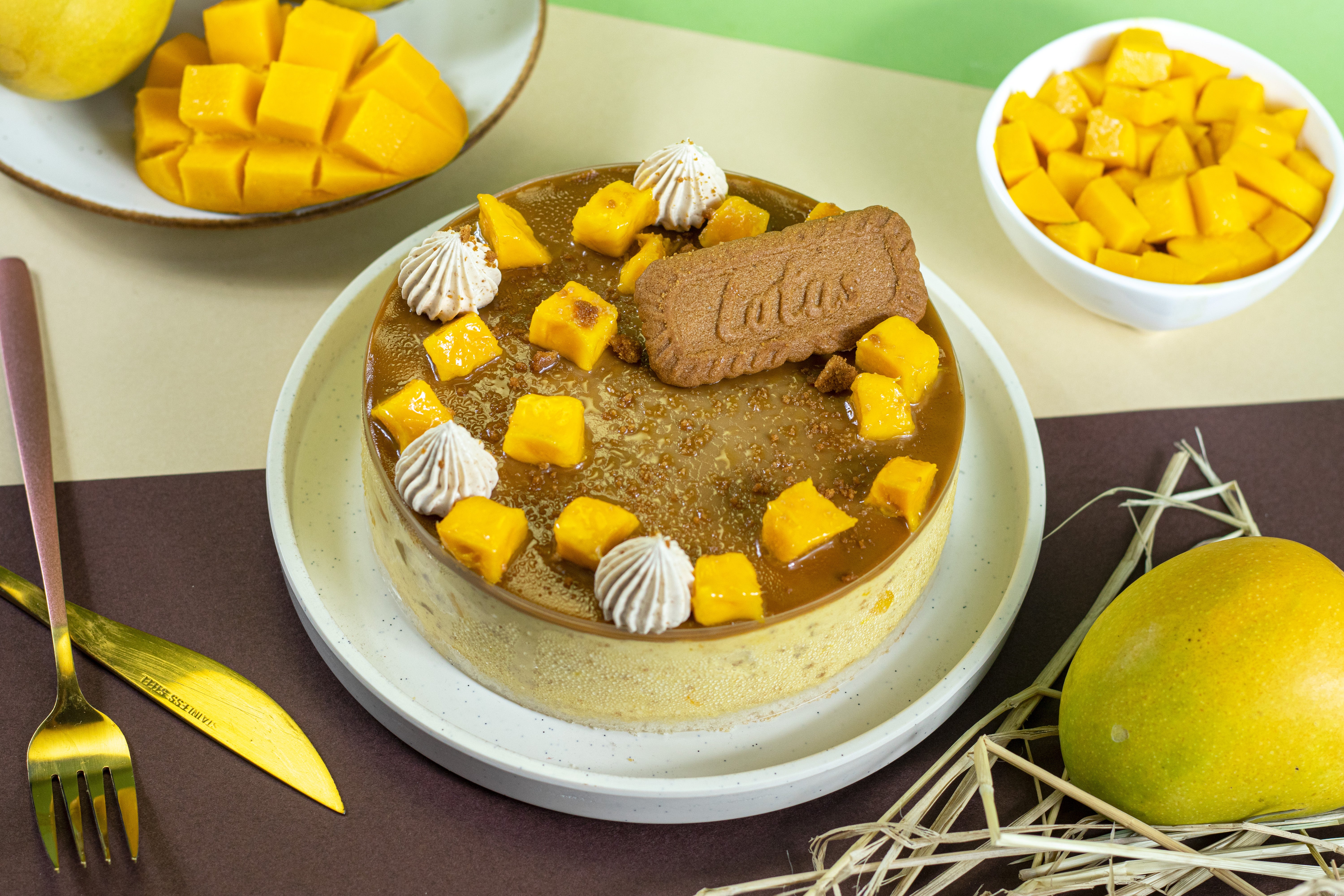 Biscoff Mango Cheesecake Delight