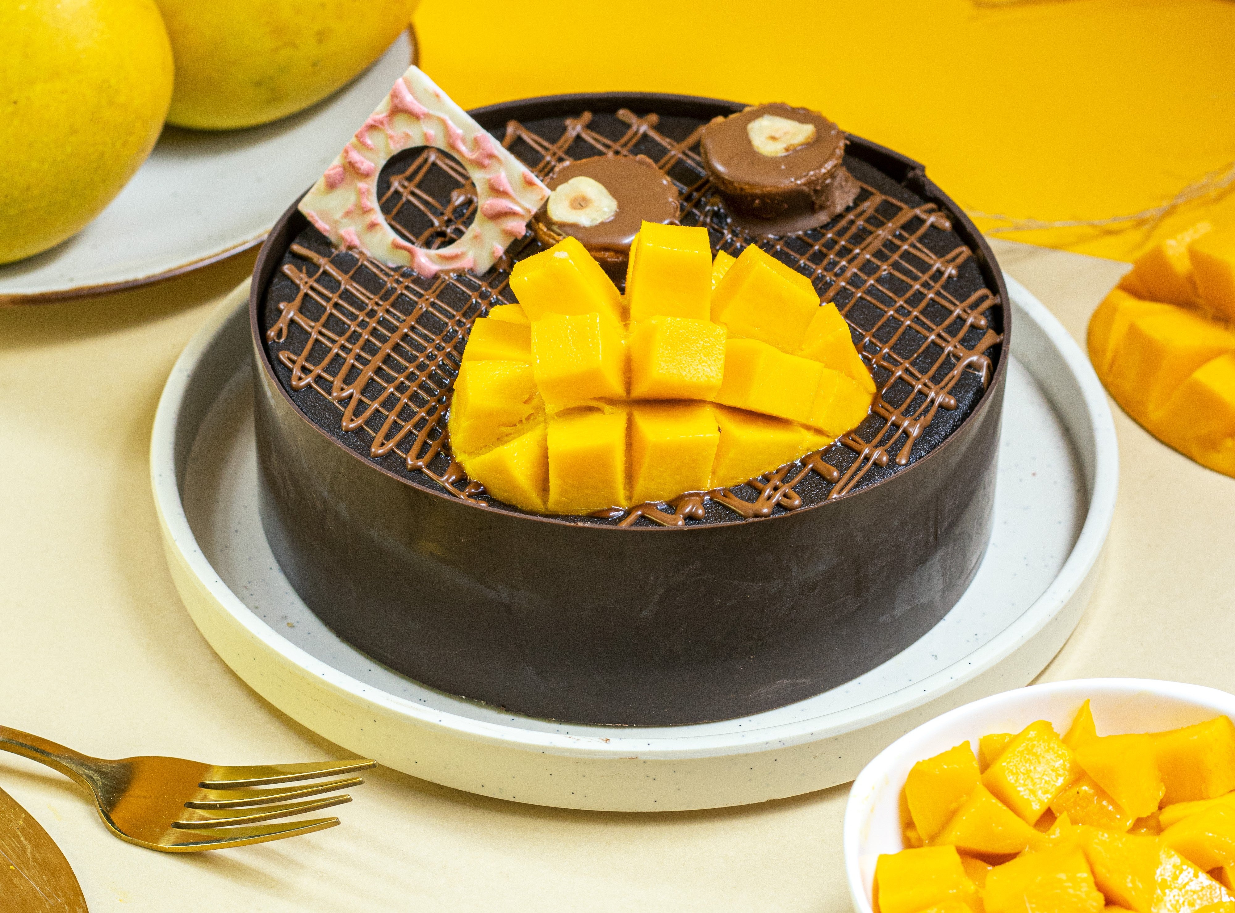 Nutella Mango Bliss Cake