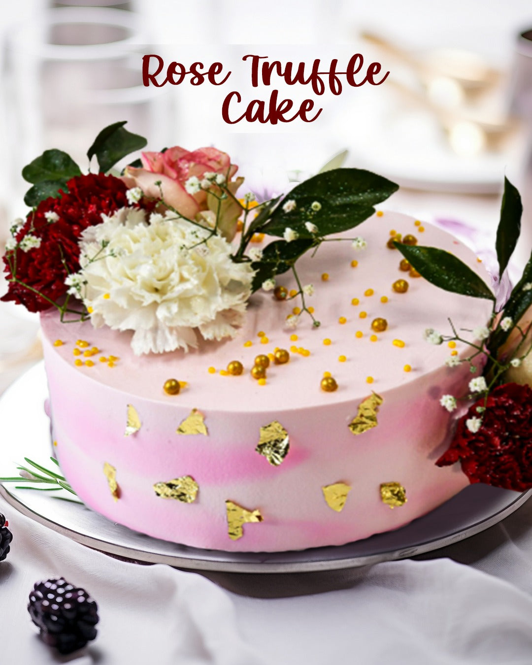 Rose Truffle Cake