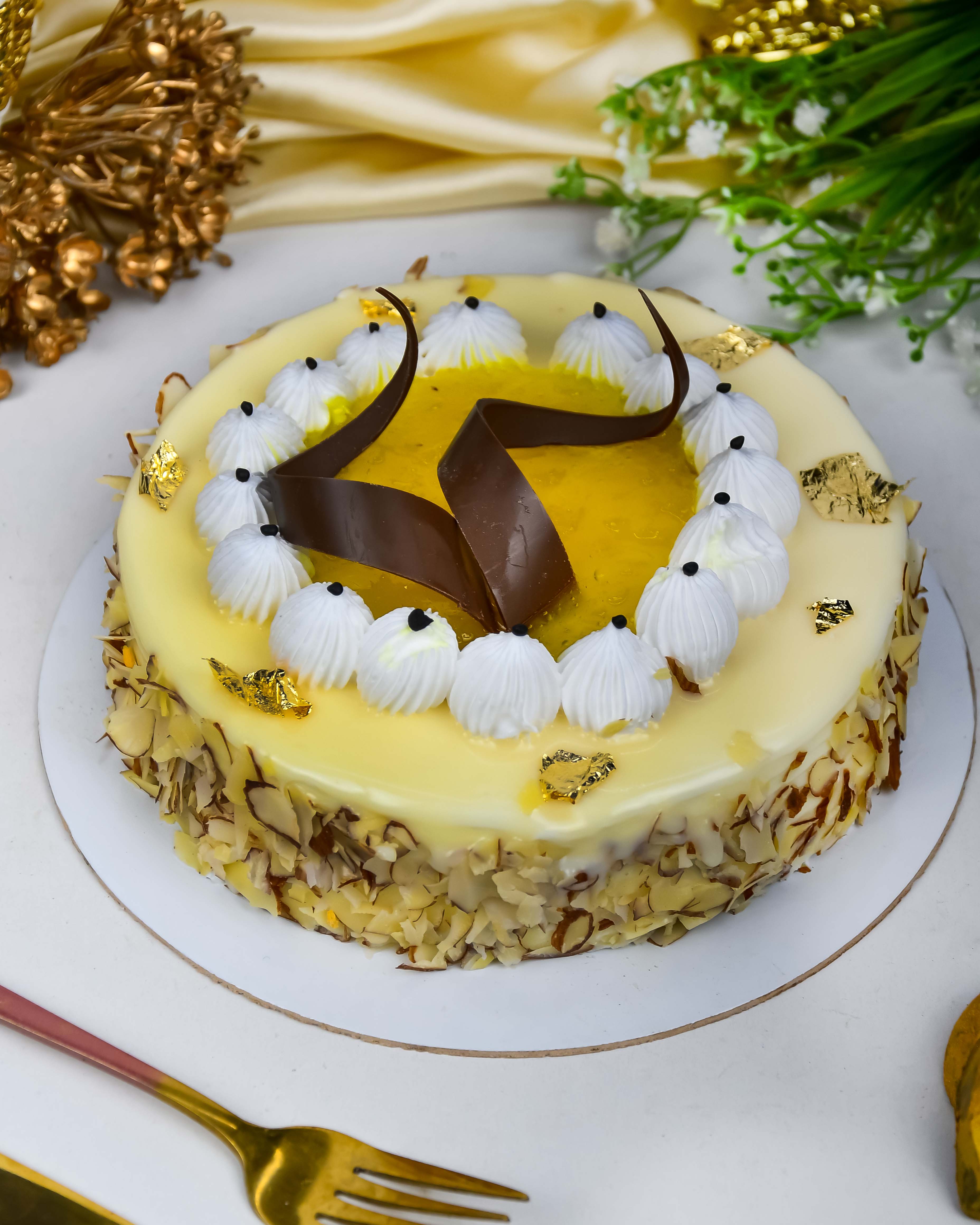 White Chocolate Pineapple Mousse Cake