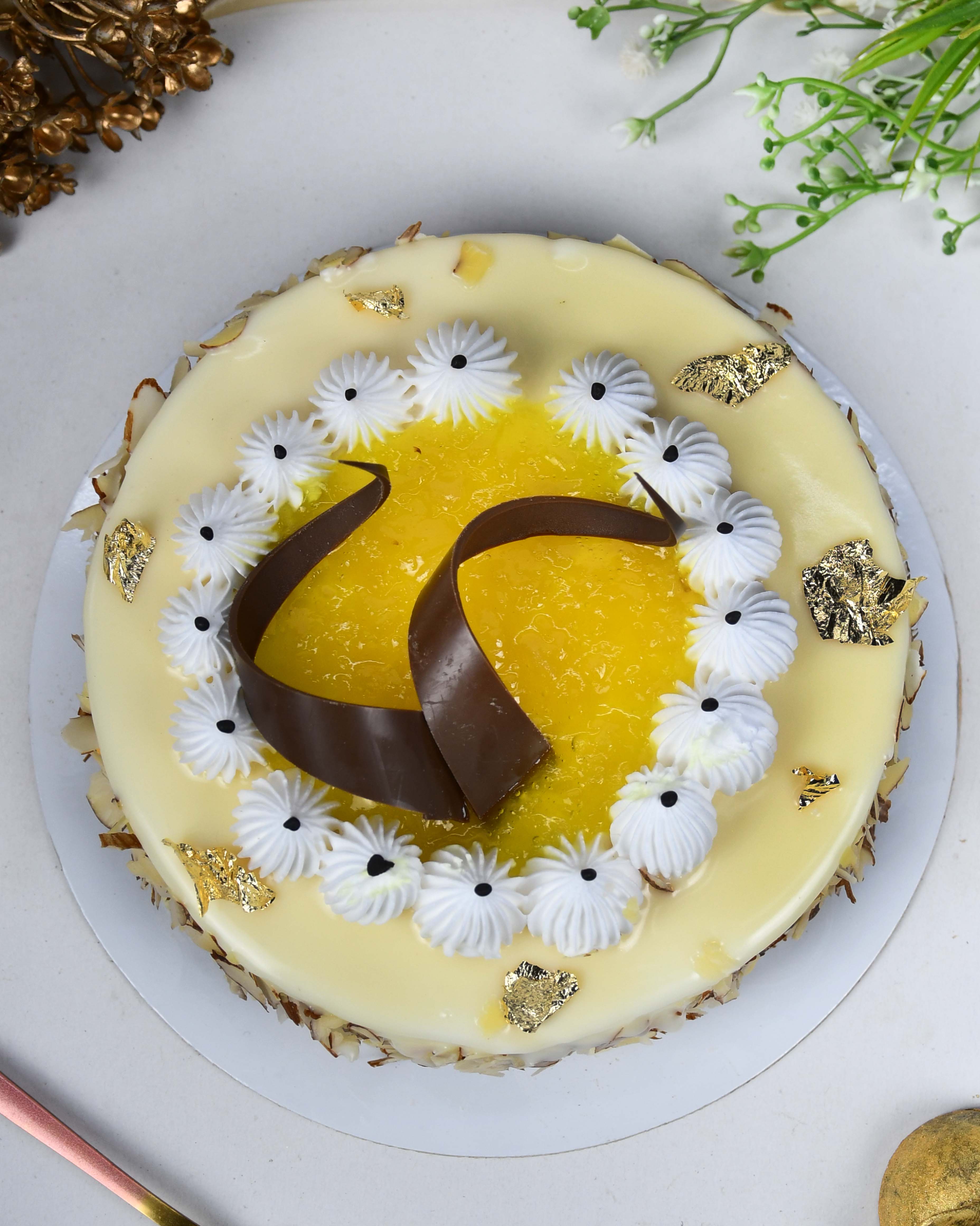 White Chocolate Pineapple Mousse Cake