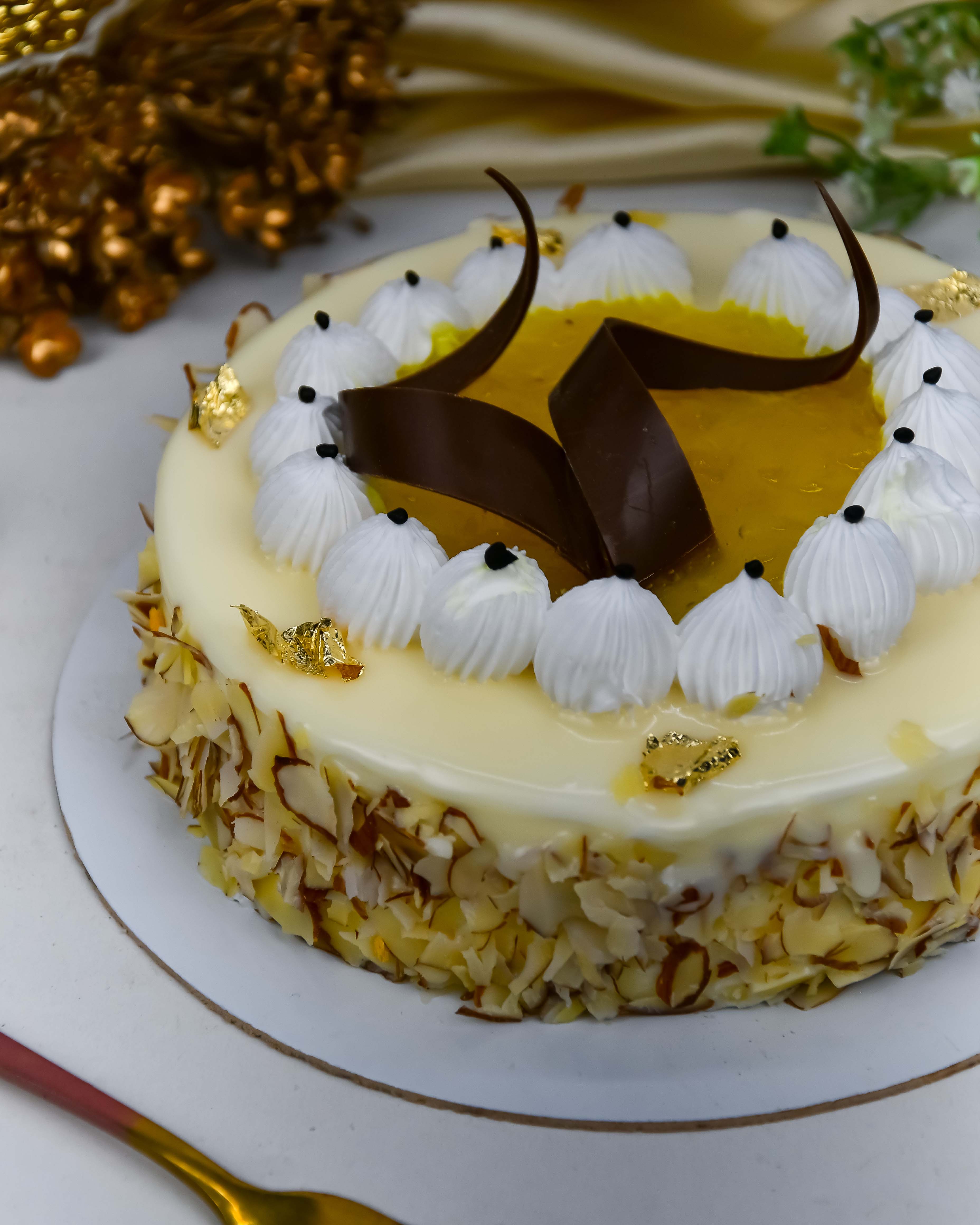 White Chocolate Pineapple Mousse Cake