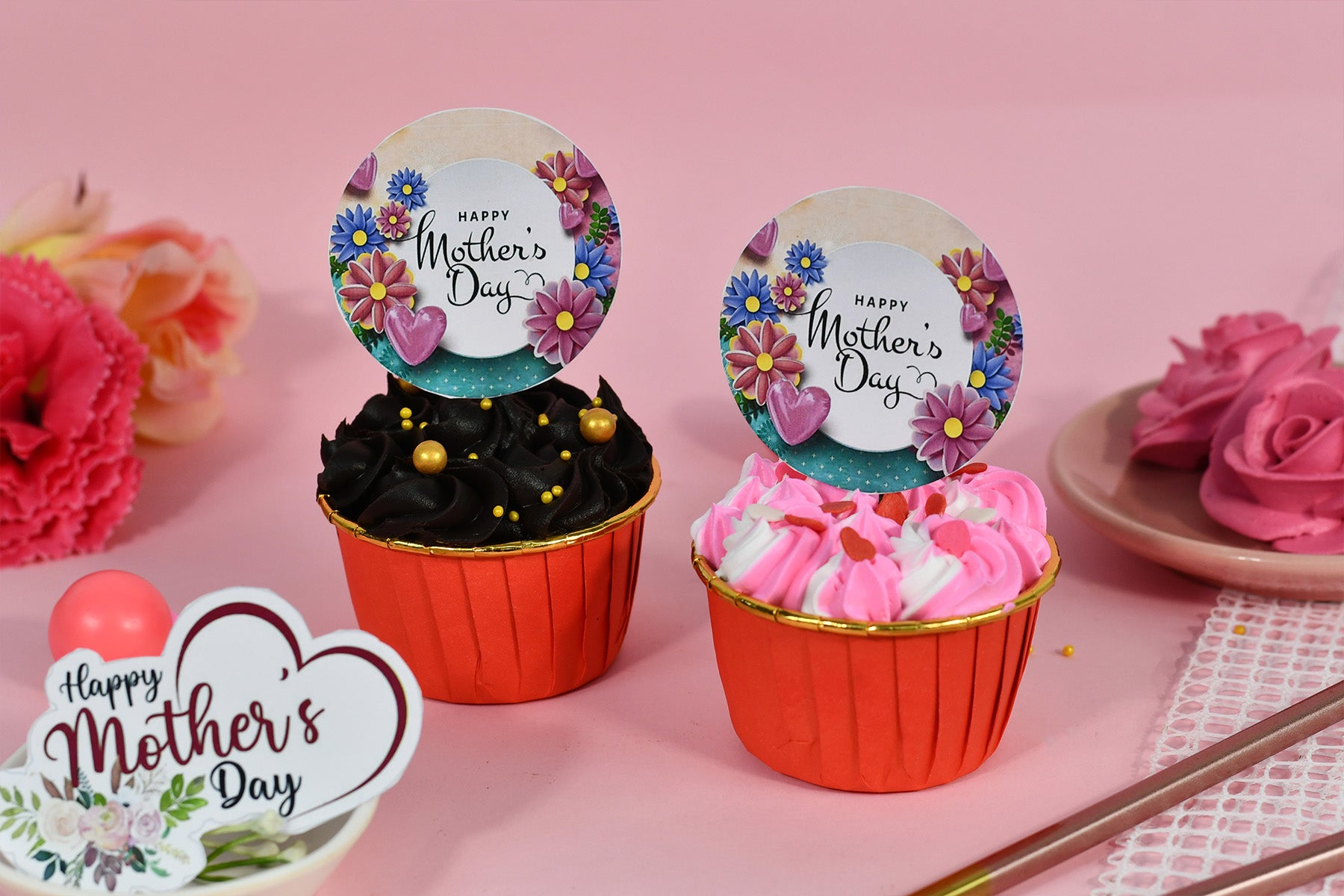 Mother’s Day Cupcakes (Chocolate & Vanilla)