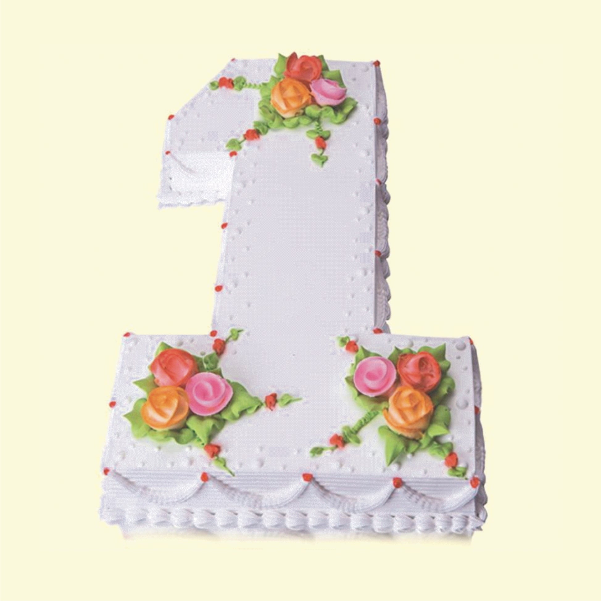 1 Number Shape Cake