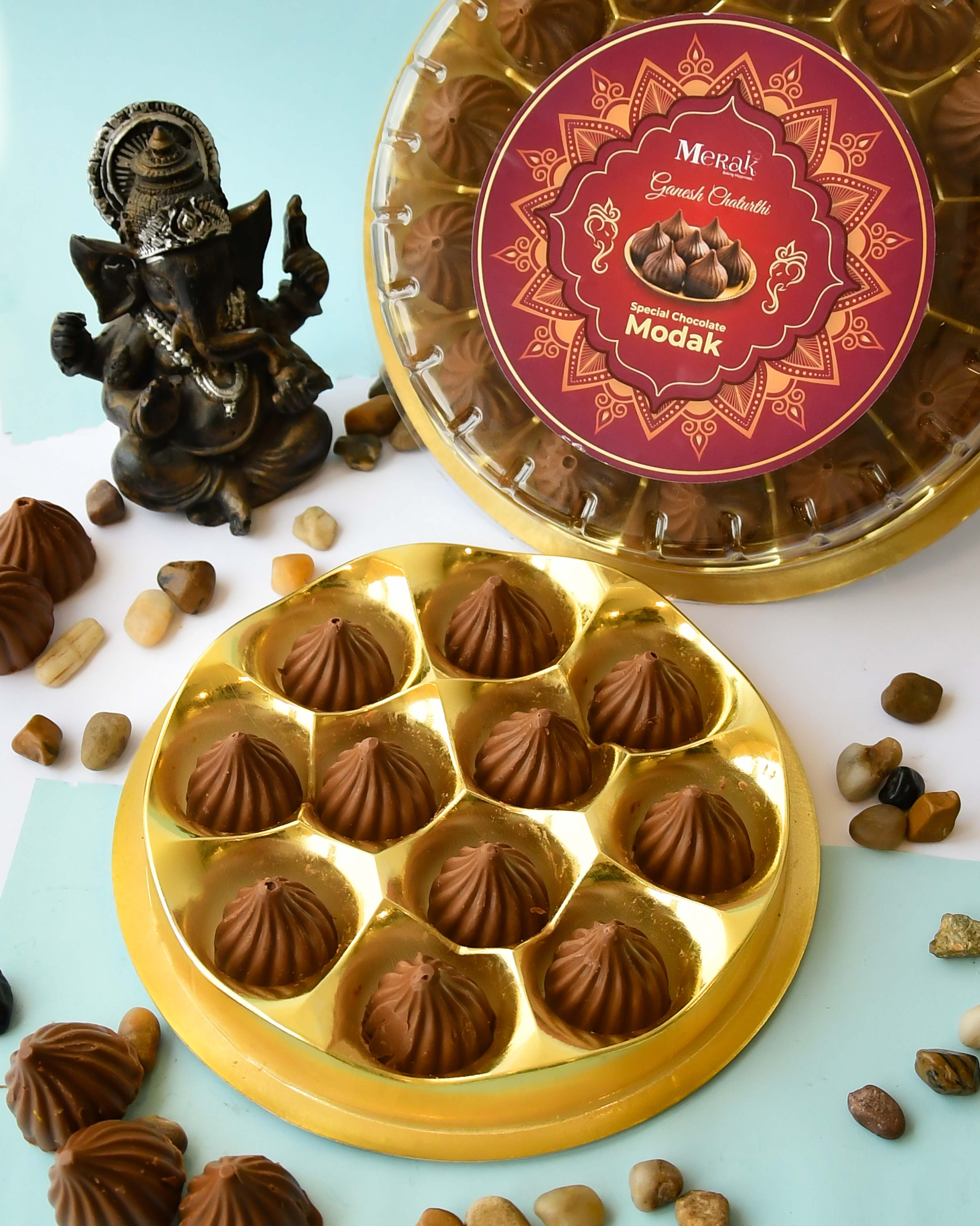 11 PC Chocolate Ganpati Modak