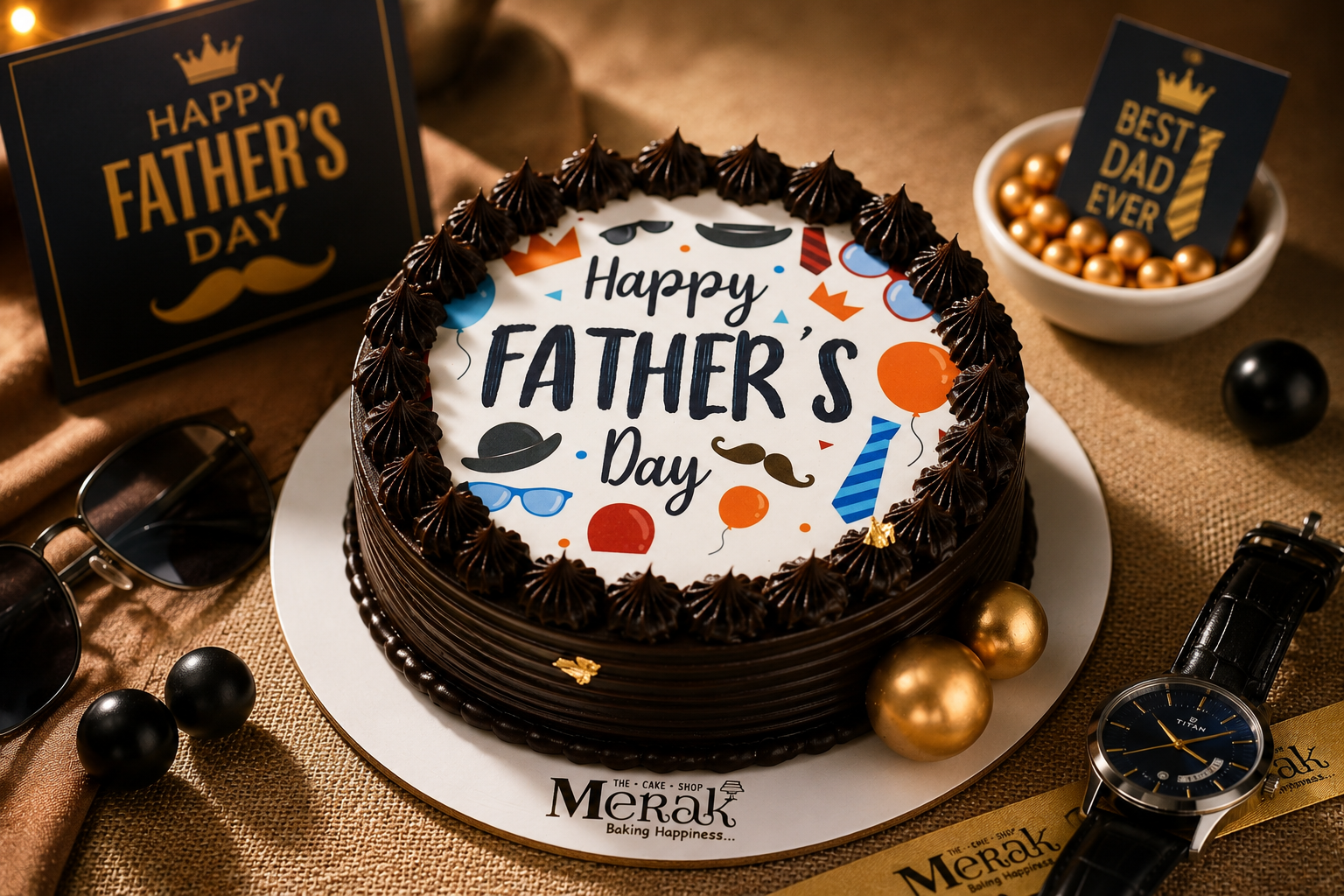 Happy Fathers Day Photo Cake