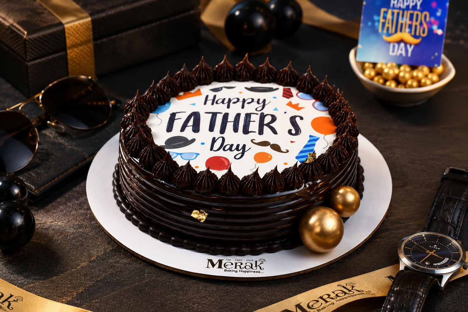 Happy Fathers Day Photo Cake