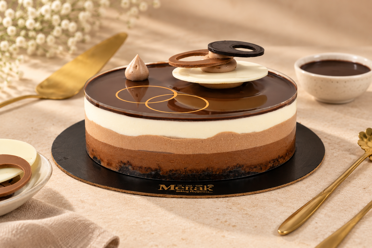 Triple Chocolate Mousse Cake