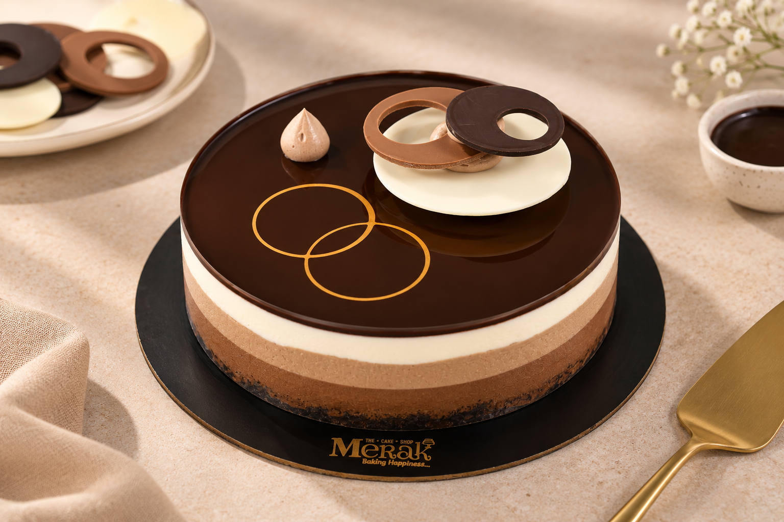 Triple Chocolate Mousse Cake