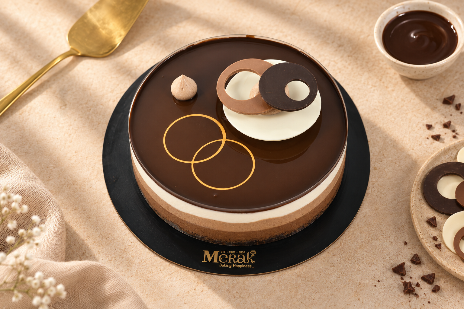 Triple Chocolate Mousse Cake