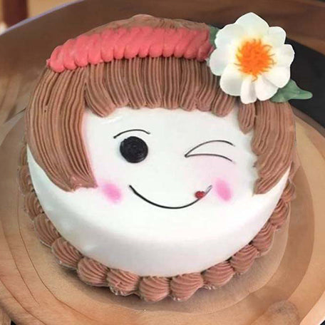 Cute Doll Face Cake - Bakeneto Bakery