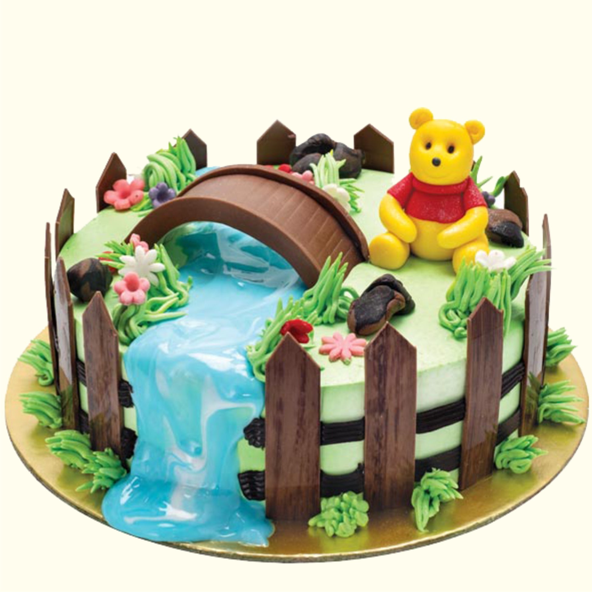 1st Teddy Theme Cake. 1st Birthday Cake for Babies. Noida & Gurgaon – Creme  Castle