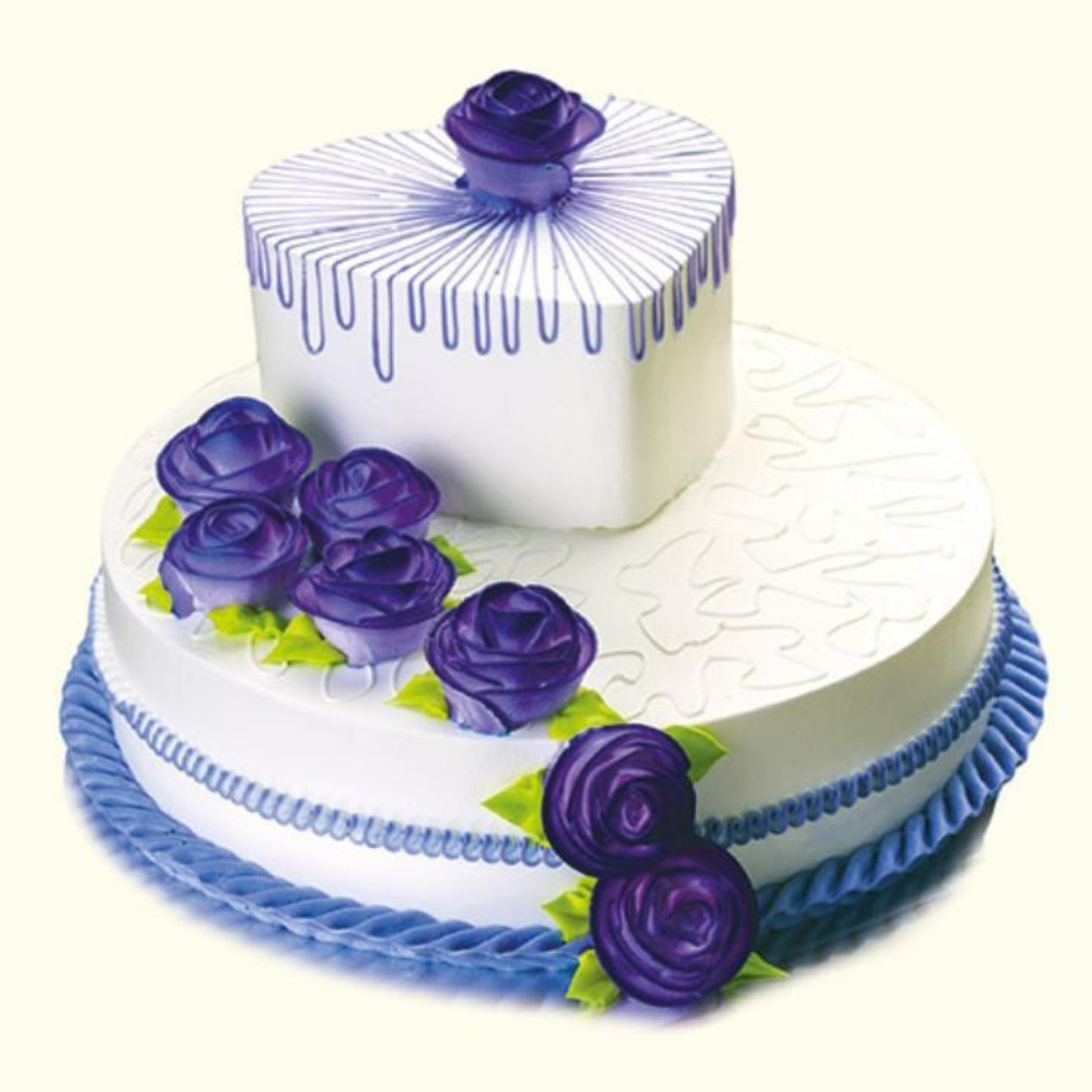 Beautiful Two Tier Cake| Order Cake Online In Ghaziabad| At Best Price|  Free Shipping| Onlinecake.in | Tiered cakes, Cake, Cake delivery