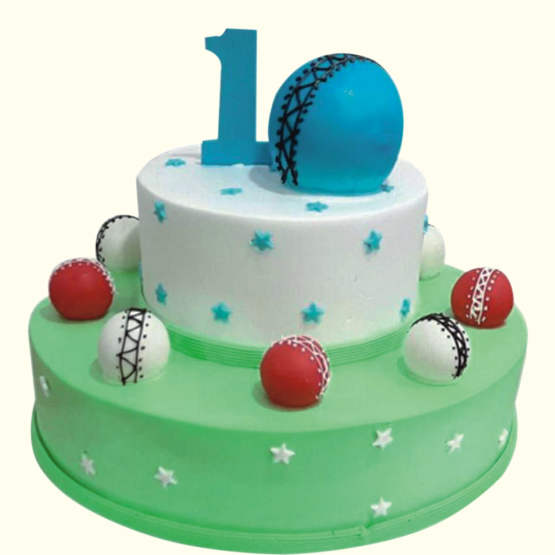 Cricket themed giant cupcake cake | Cupcake cakes, Cricket cake, Cricket  birthday cake