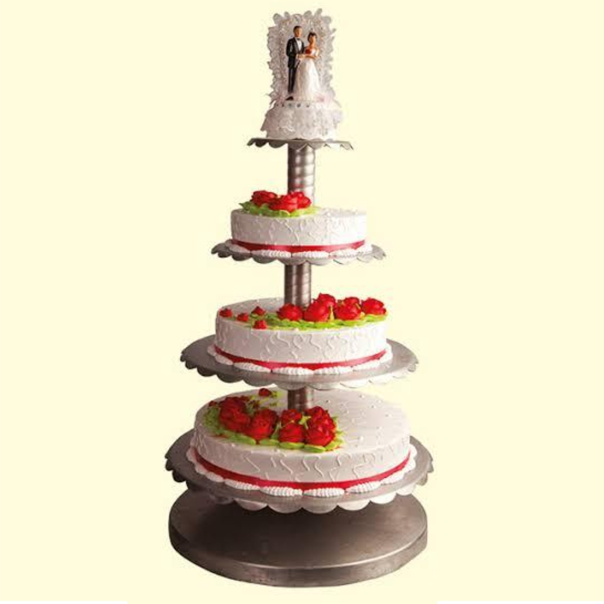Buy Two Set of Three Tier Cake Stand and Fruit Plate by Imillet -Stainless  Steel Stand of Golden for Cakes Desserts Fruits Candy Buffet Stand for  Wedding &Home&Party Serving Platter (2 Pack)