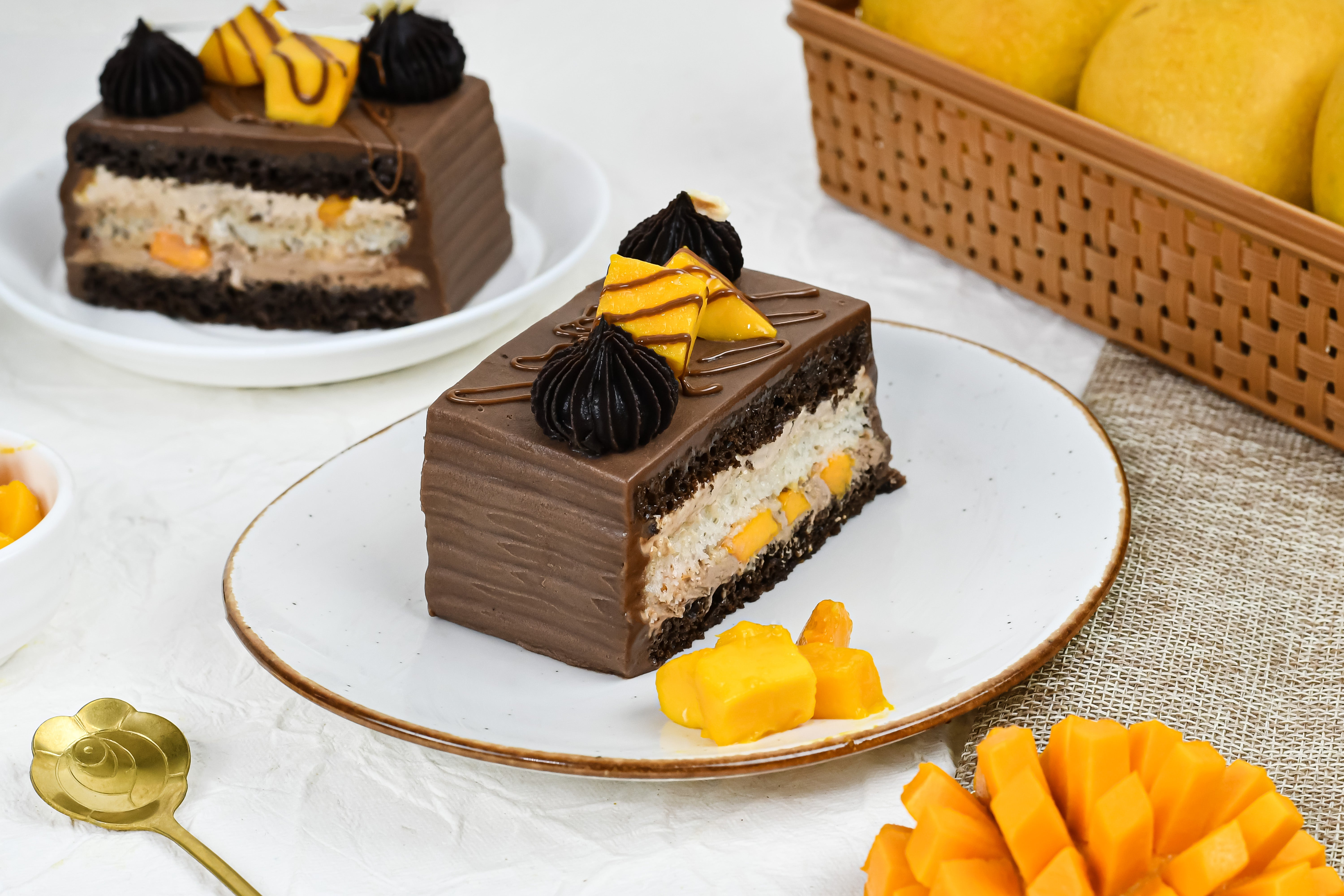 Mango nutella chocolate pastry