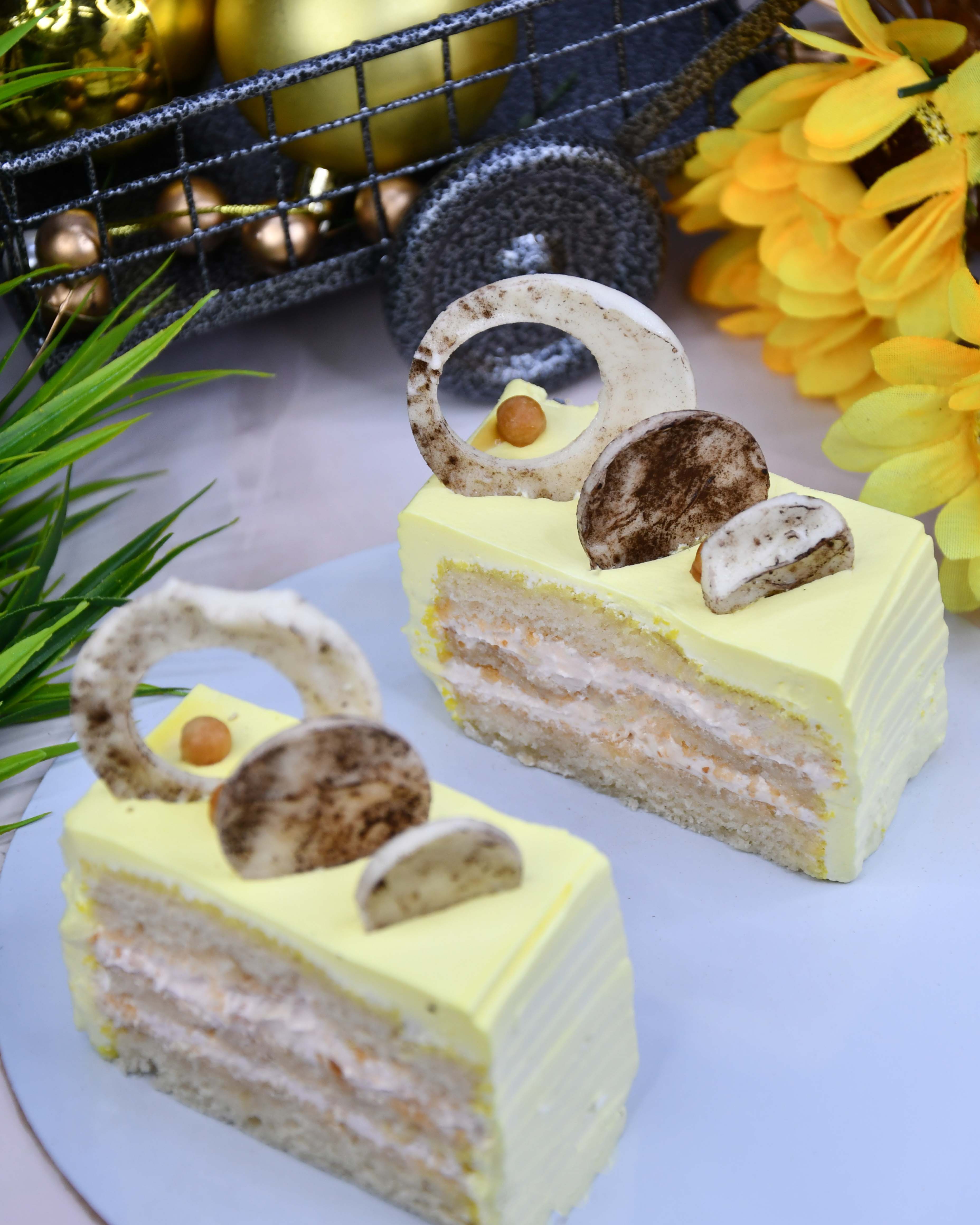 Hazelnut mousse cake stock image. Image of present, dessert - 2949257