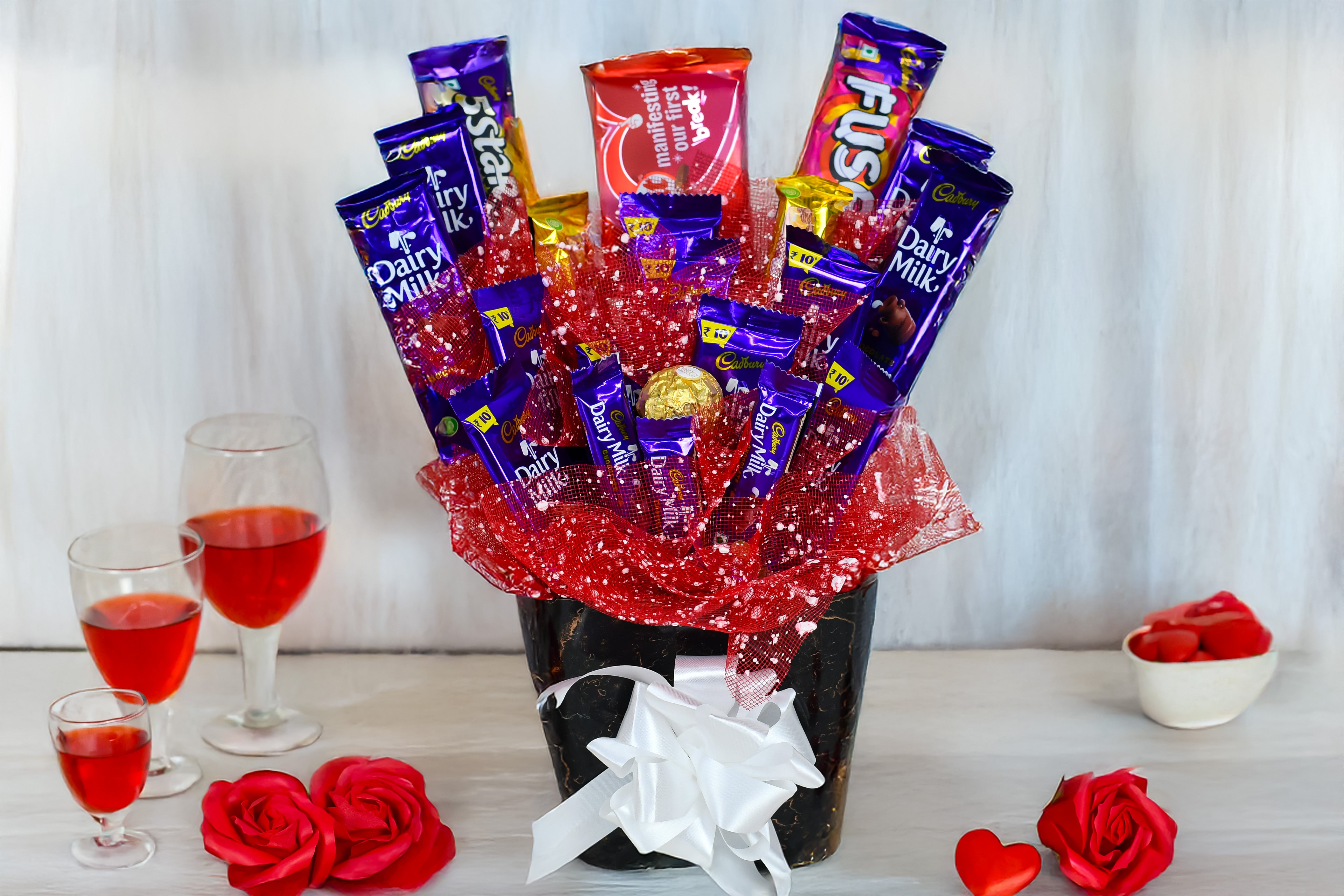 Chocolate loaded Valentine bouquet