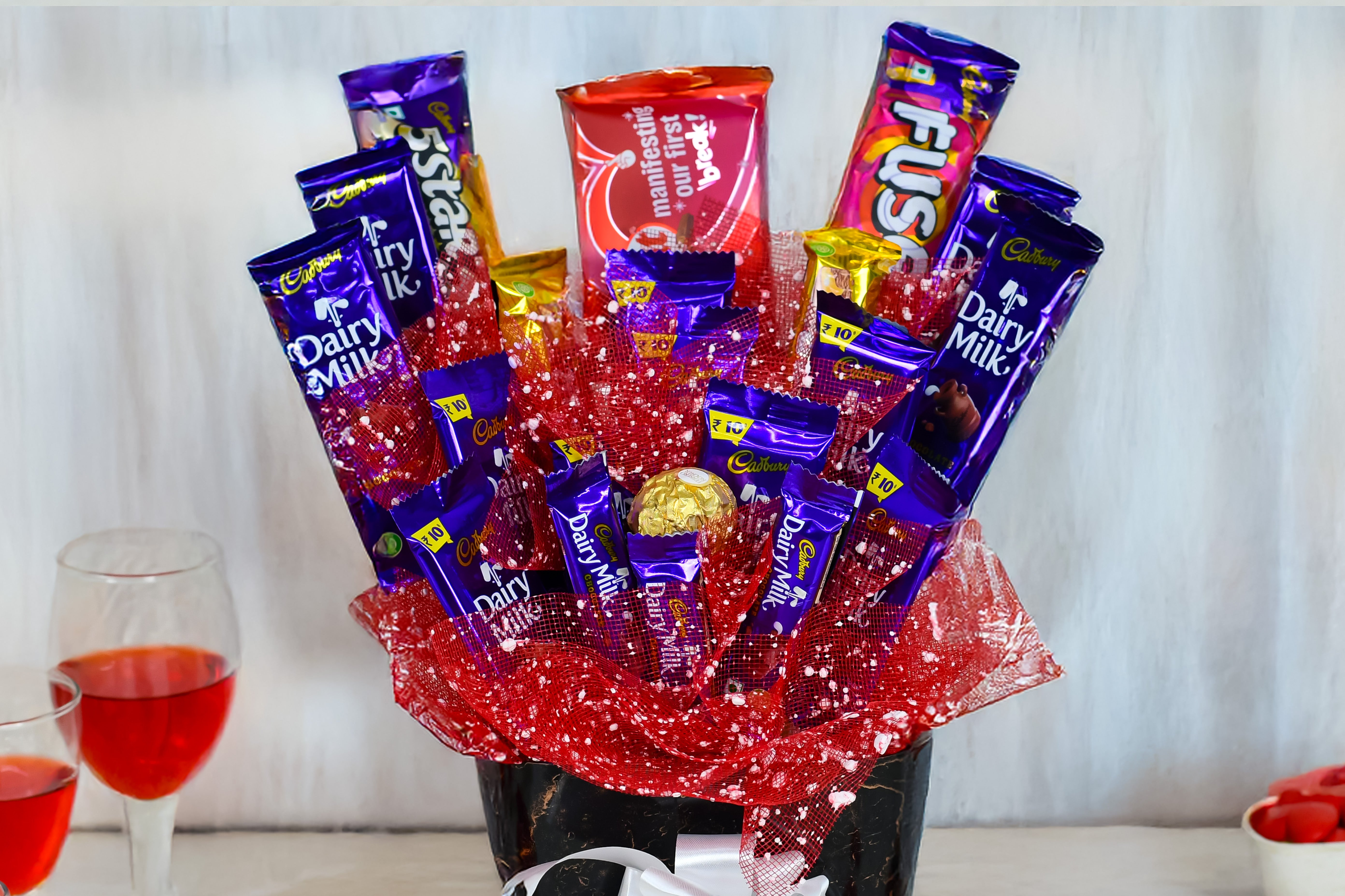 Chocolate loaded Valentine bouquet