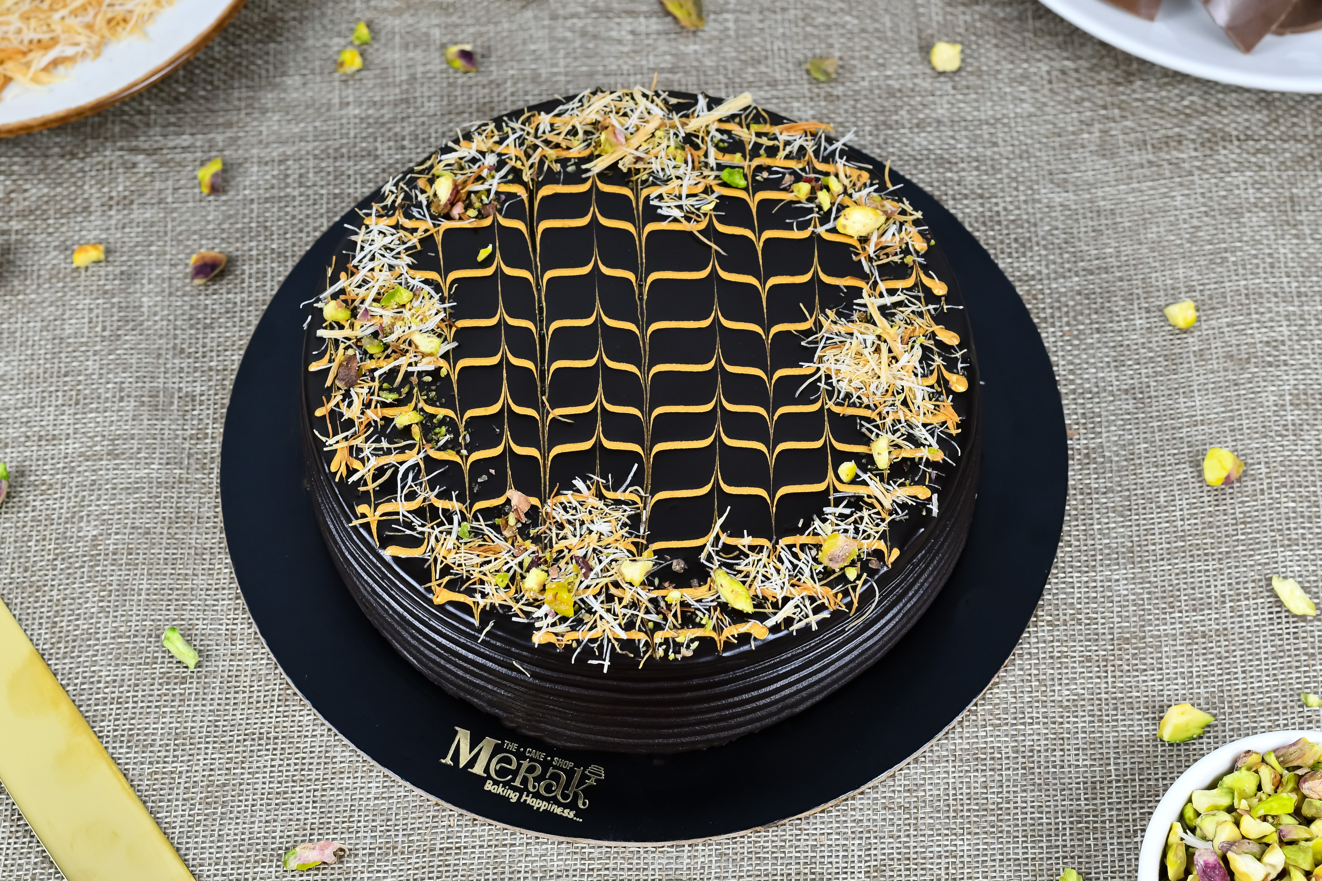 Chocolate Kunafa Cake