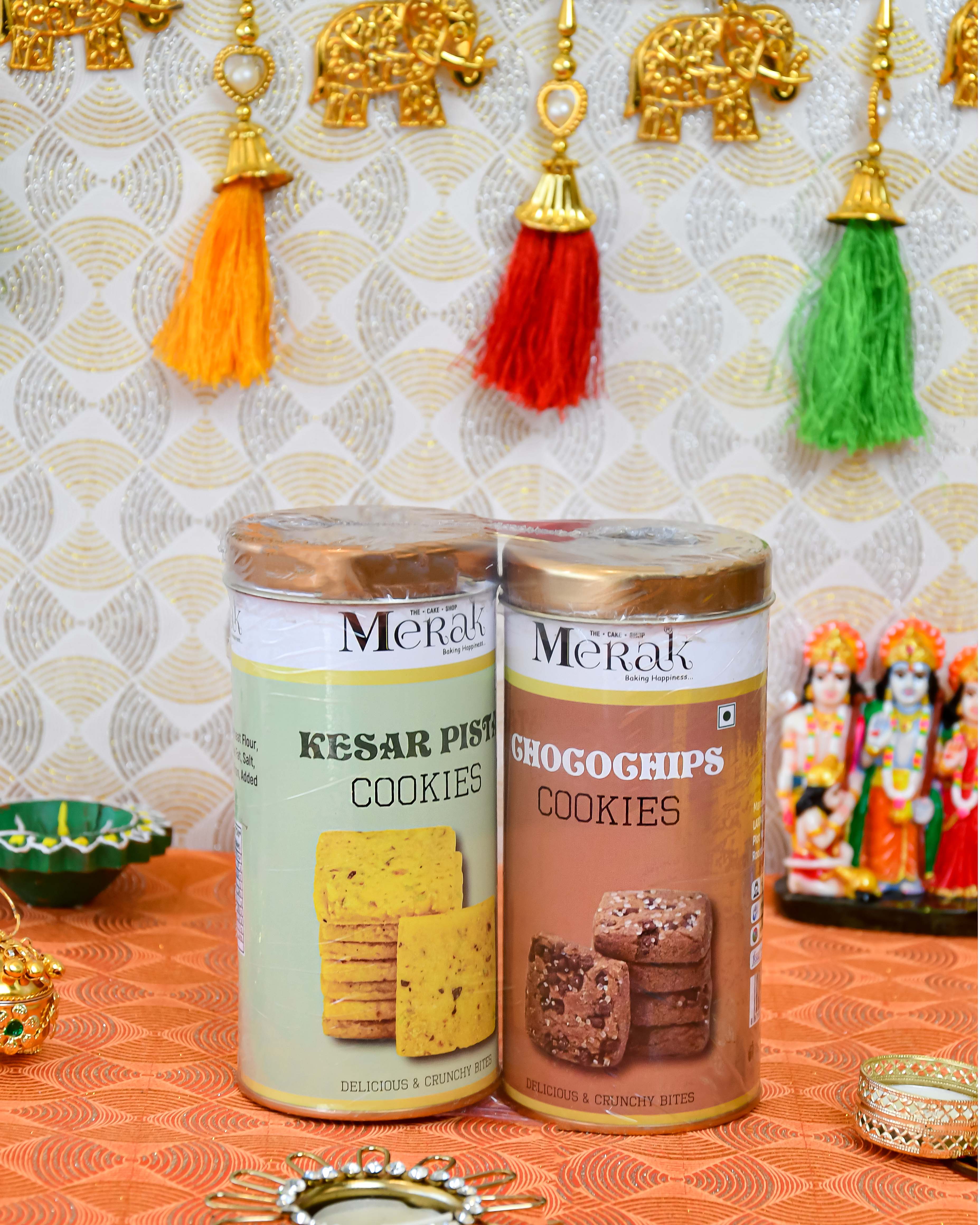 Premium Diwali Cookie Tins filled with delicious treats, perfect for festive gifting