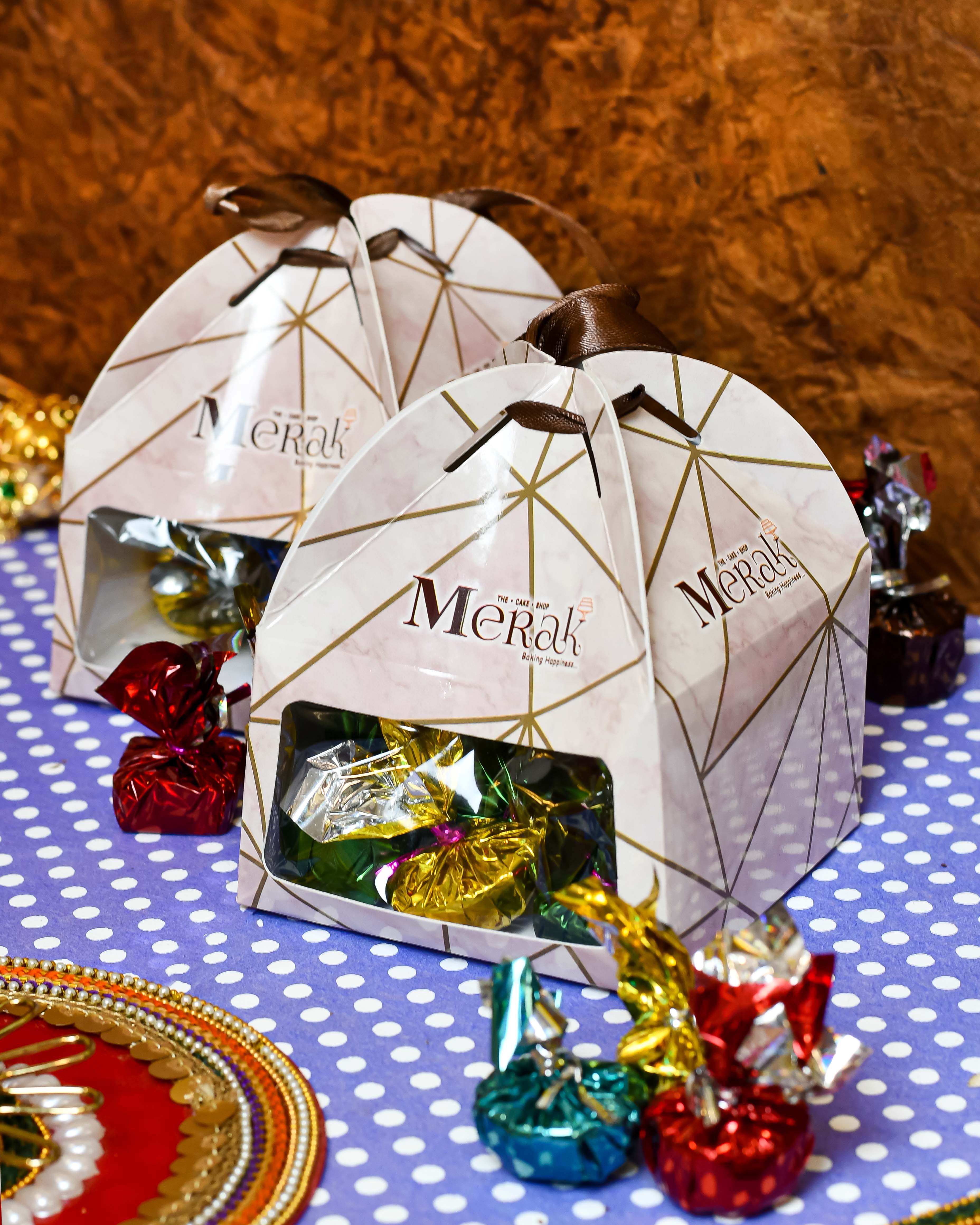 Assorted Dry Fruit Chocolate Bag - 2 filled with almonds, cashews, and pistachios, perfect for Diwali gifting