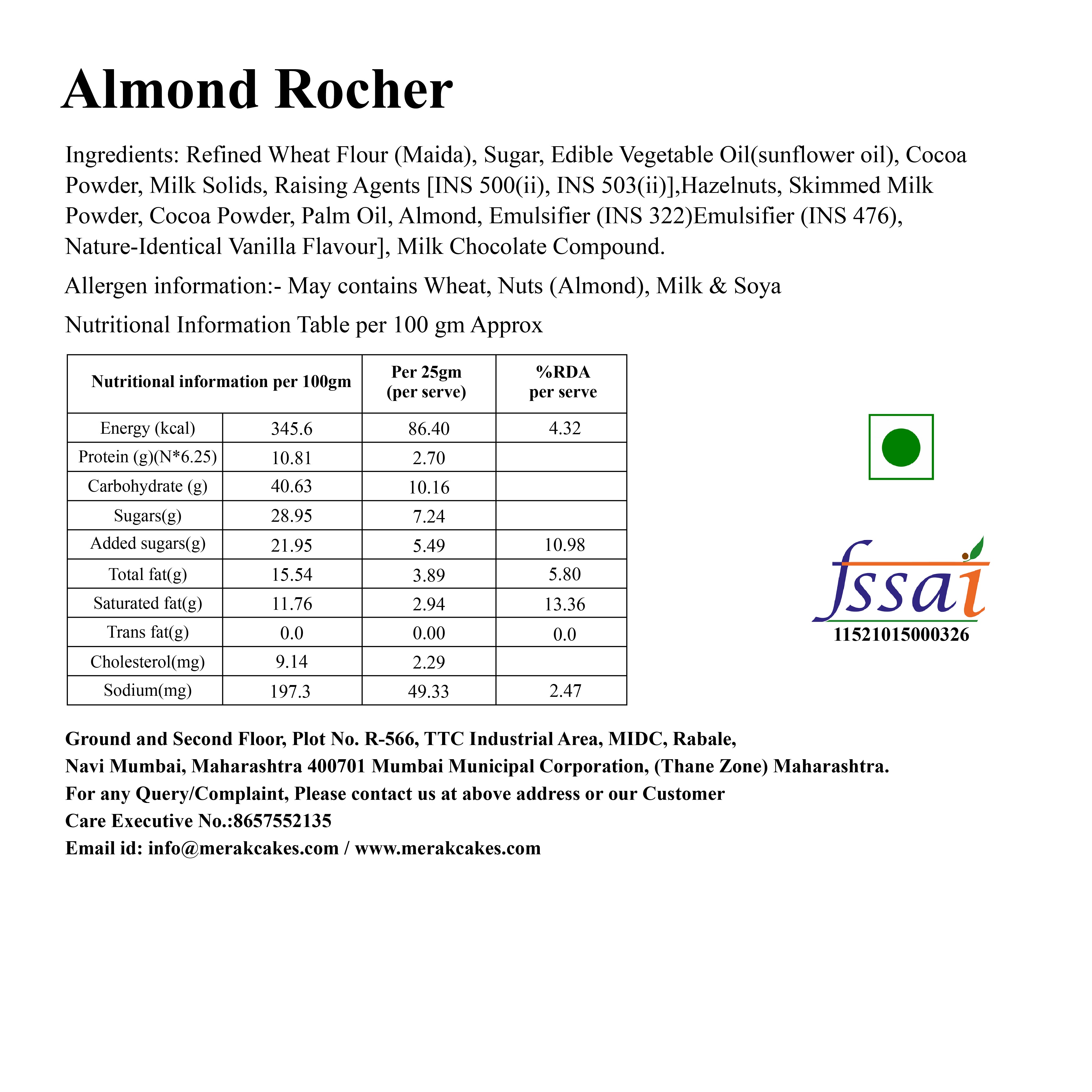 Almond Rocher Cake
