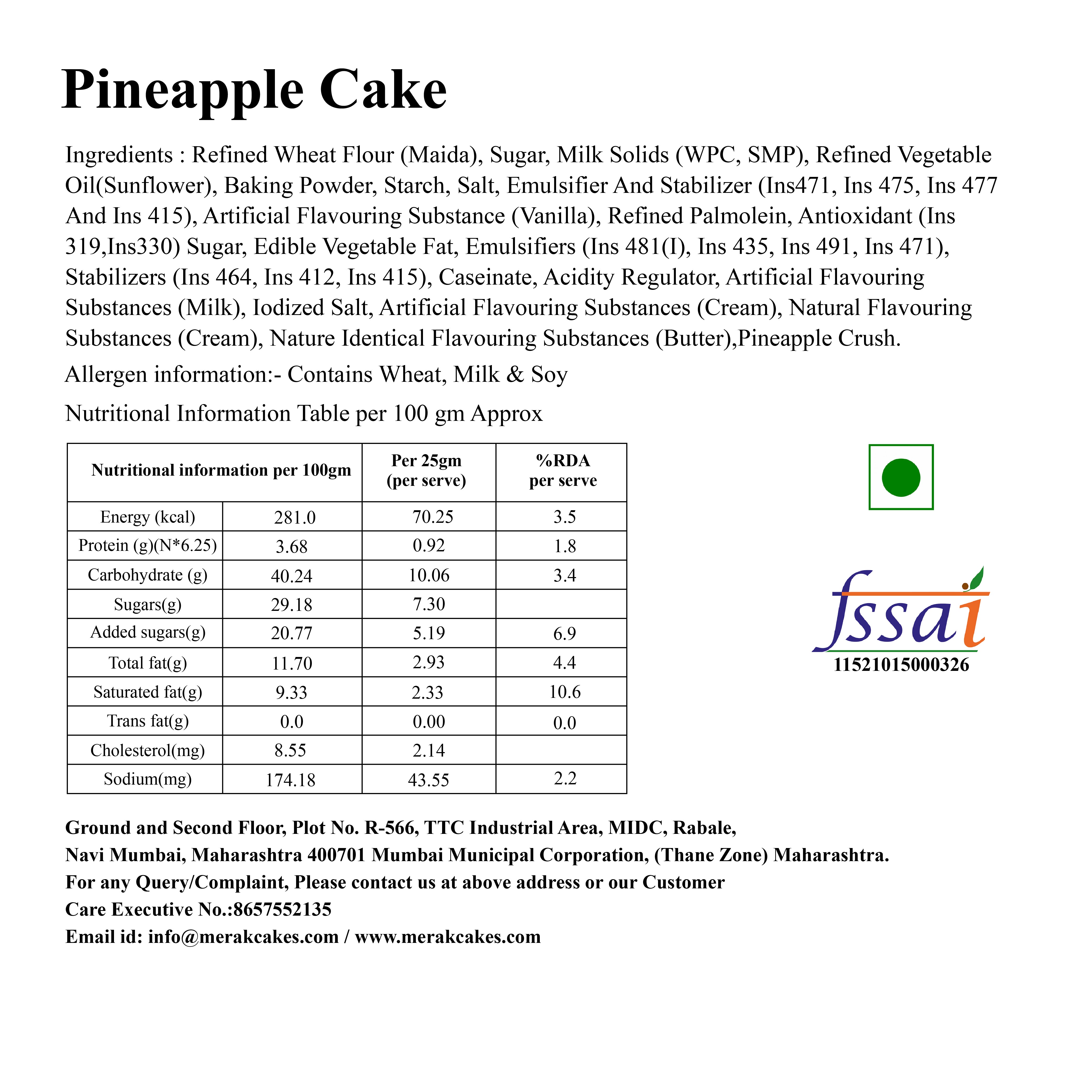Pineapple FC Cake