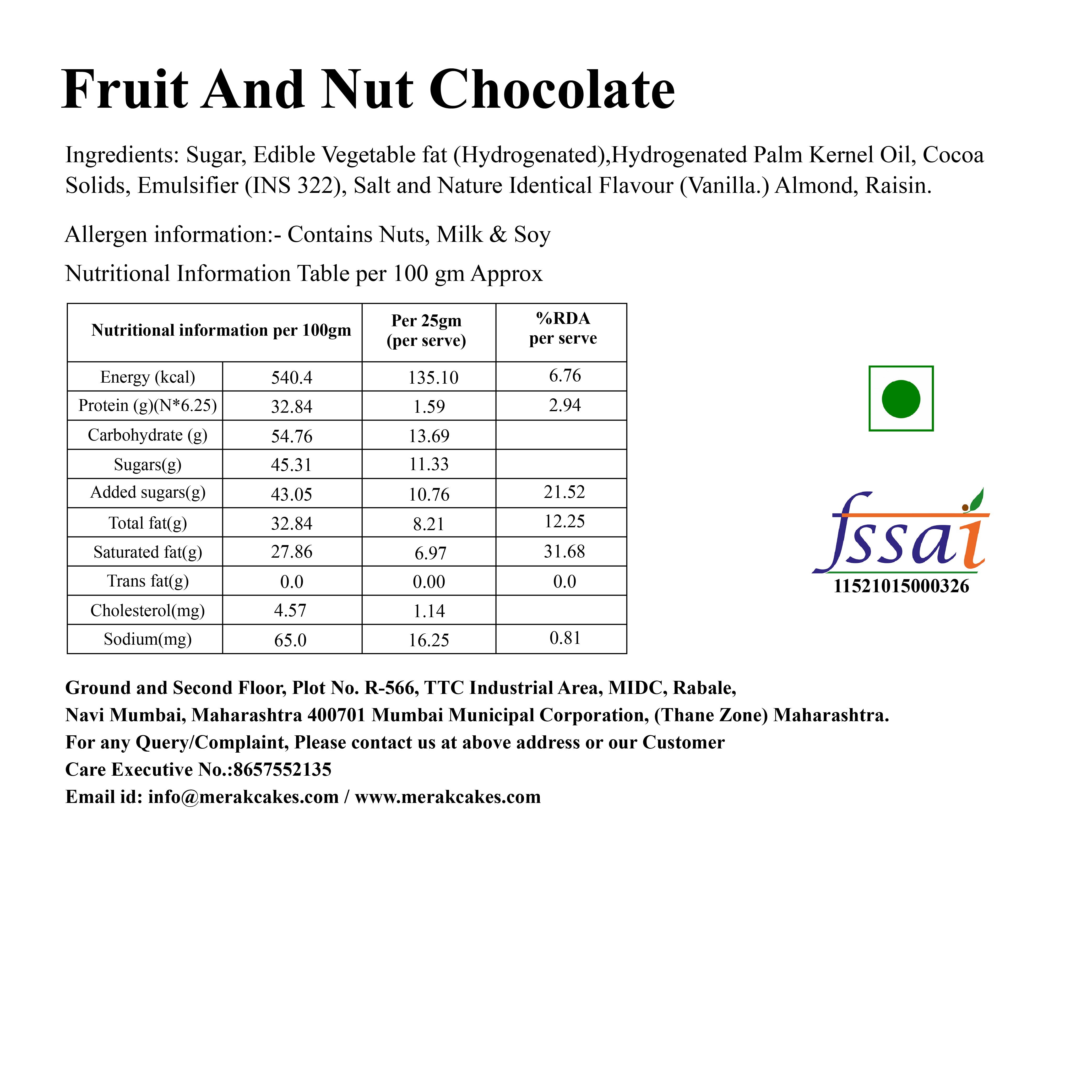 Fruit And Nut Chocolate