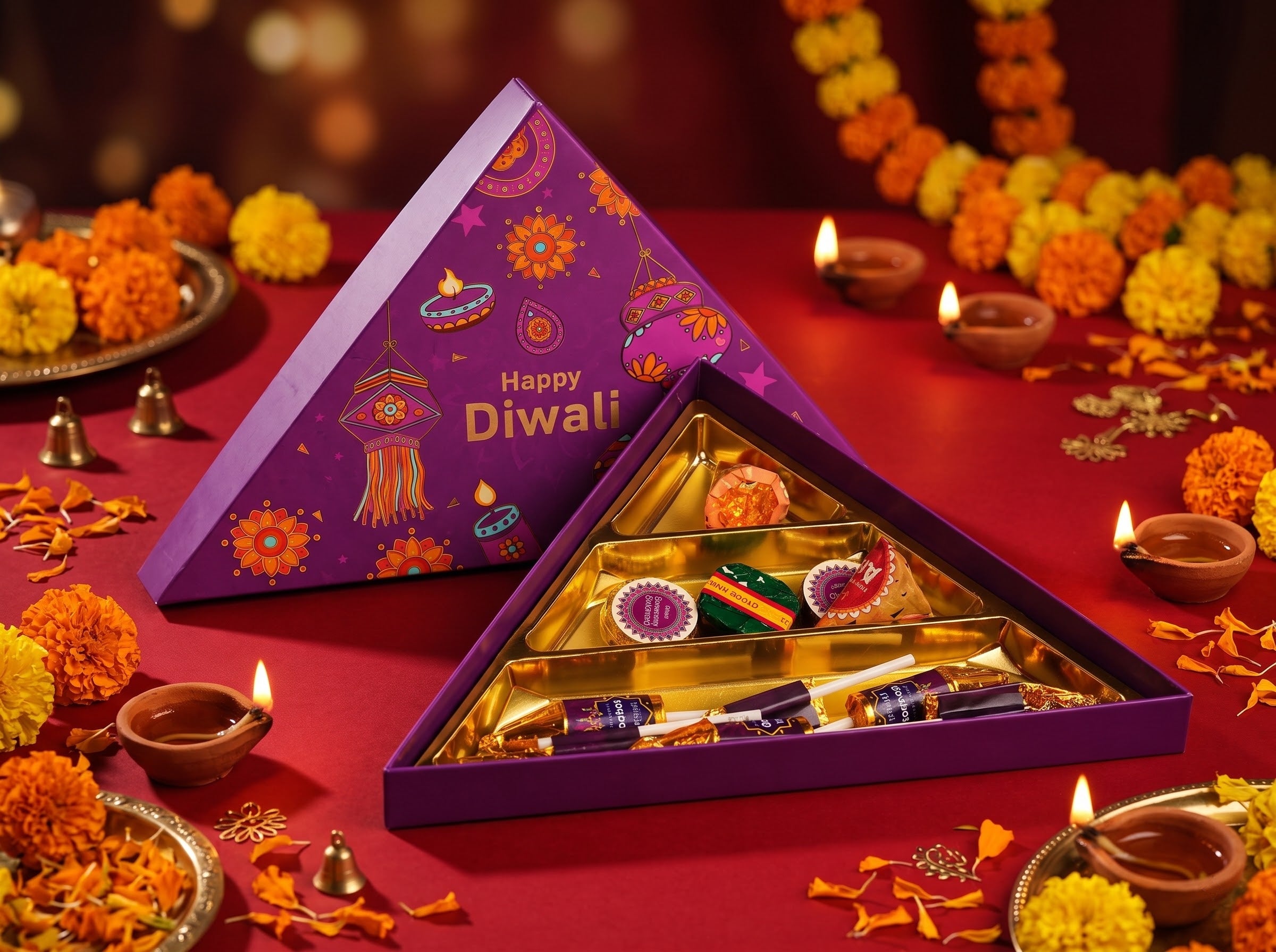 TRIANGLE CRACKER CHOCOLATE BOX