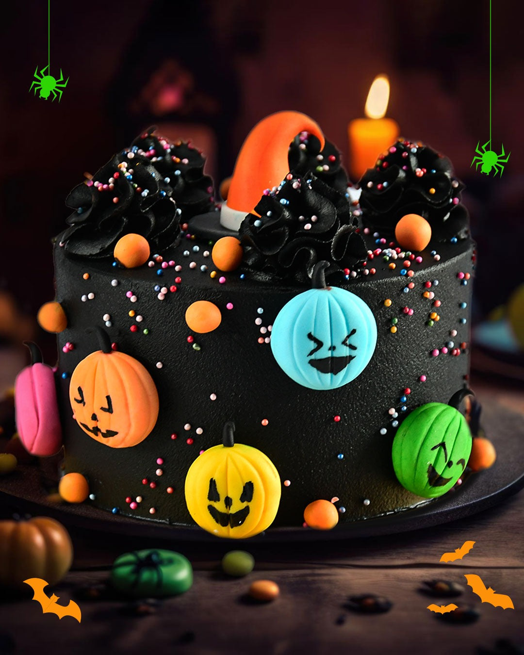 Halloween cookie cake - howtomakeeasycookies.com