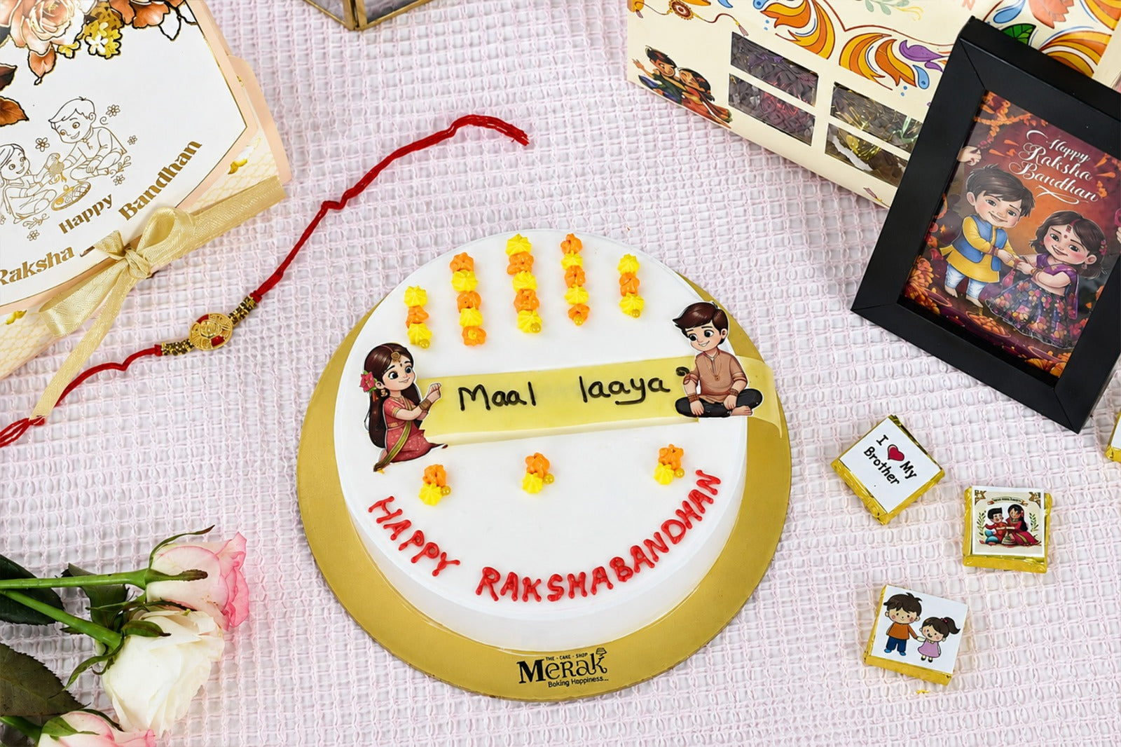 Bro Sis Rakhi cake