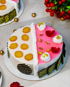 Rasmalai Fusion Cake | Cake decorating frosting, Flowerless chocolate cake,  Cake decorating designs