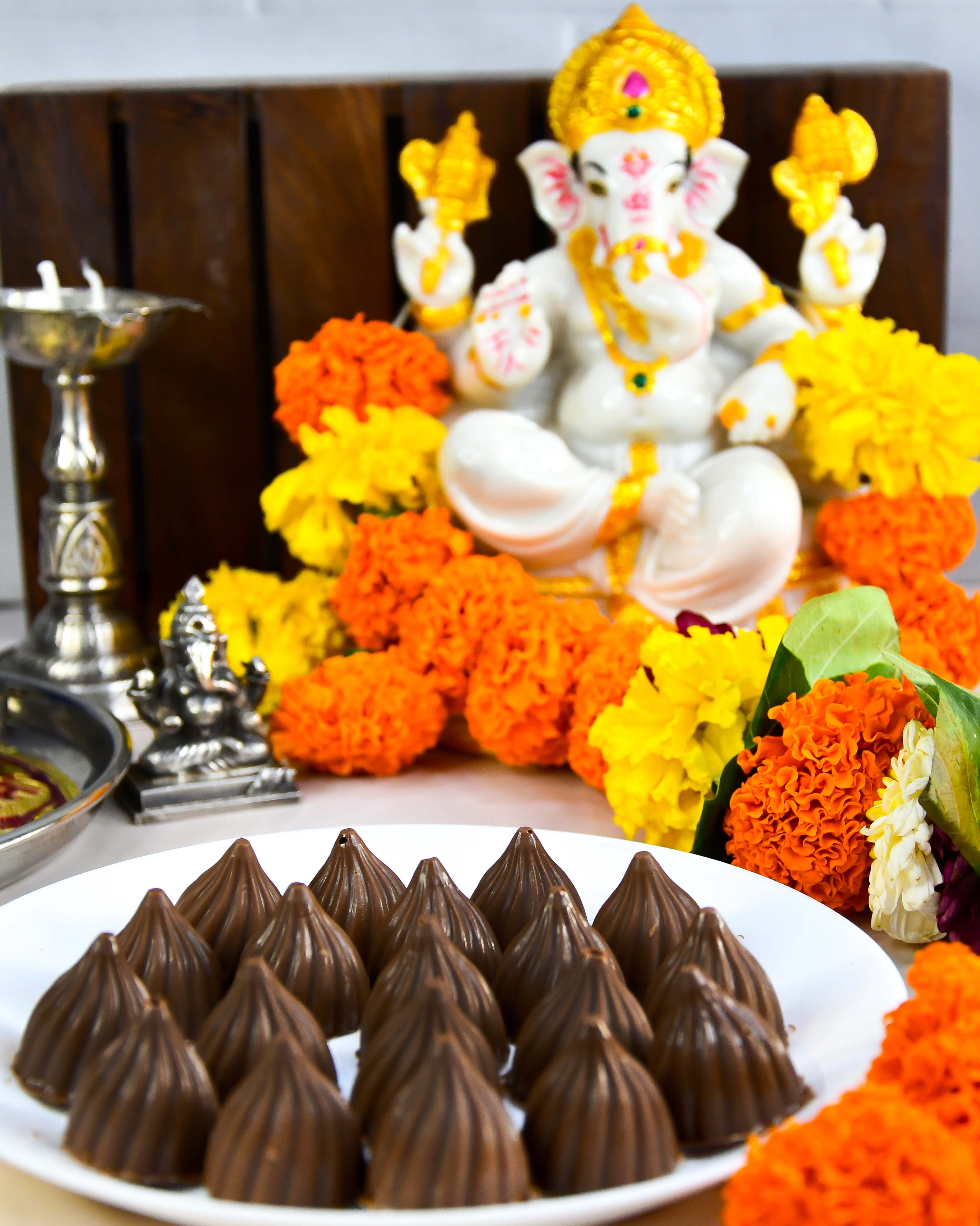 5 PC Trio Chocolate Ganpati Modak