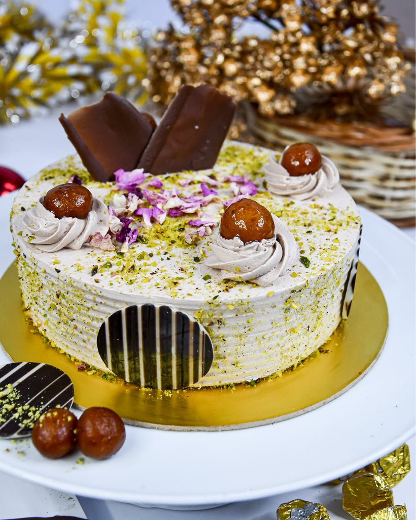 Gulab Jamun Cake | Eggless Cake Recipe - Flavourhome by Sutiksha